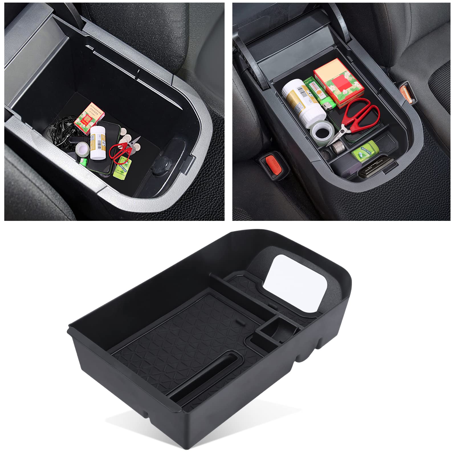 Diamooky Upgraded Center Console Organizer Compatible With Toyota Rav4 2024 2023 2022 2021 2020 2019 Interior Accessories, Gear Shift Storage Tray Secondary Box Insert Divider - 2Pcs