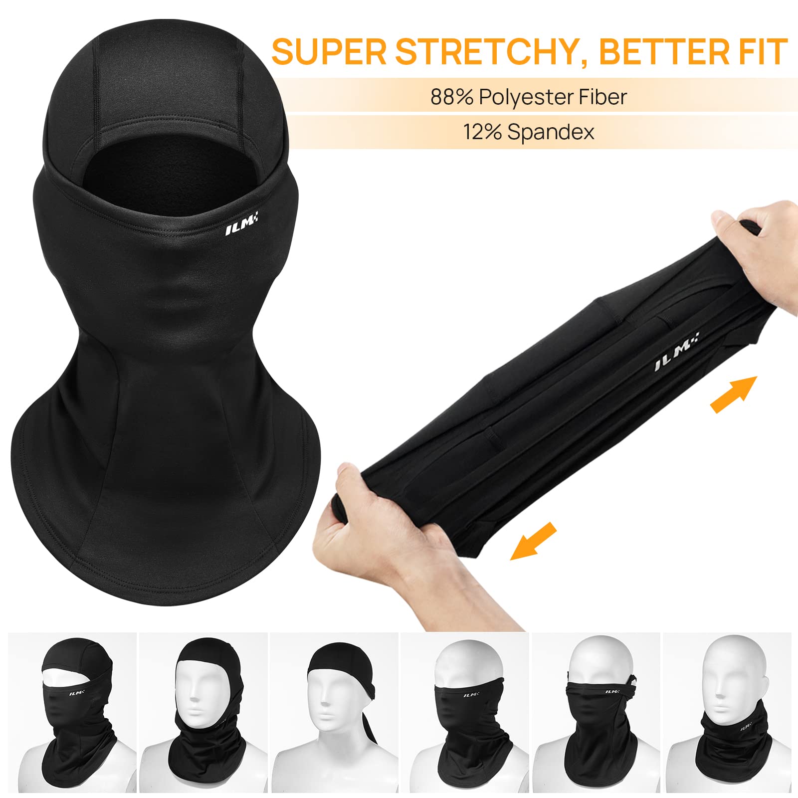 Ilm Thicker Motorcycle Balaclava Face Mask For Ski Snowboard Cycling Working Hunting Men Women
