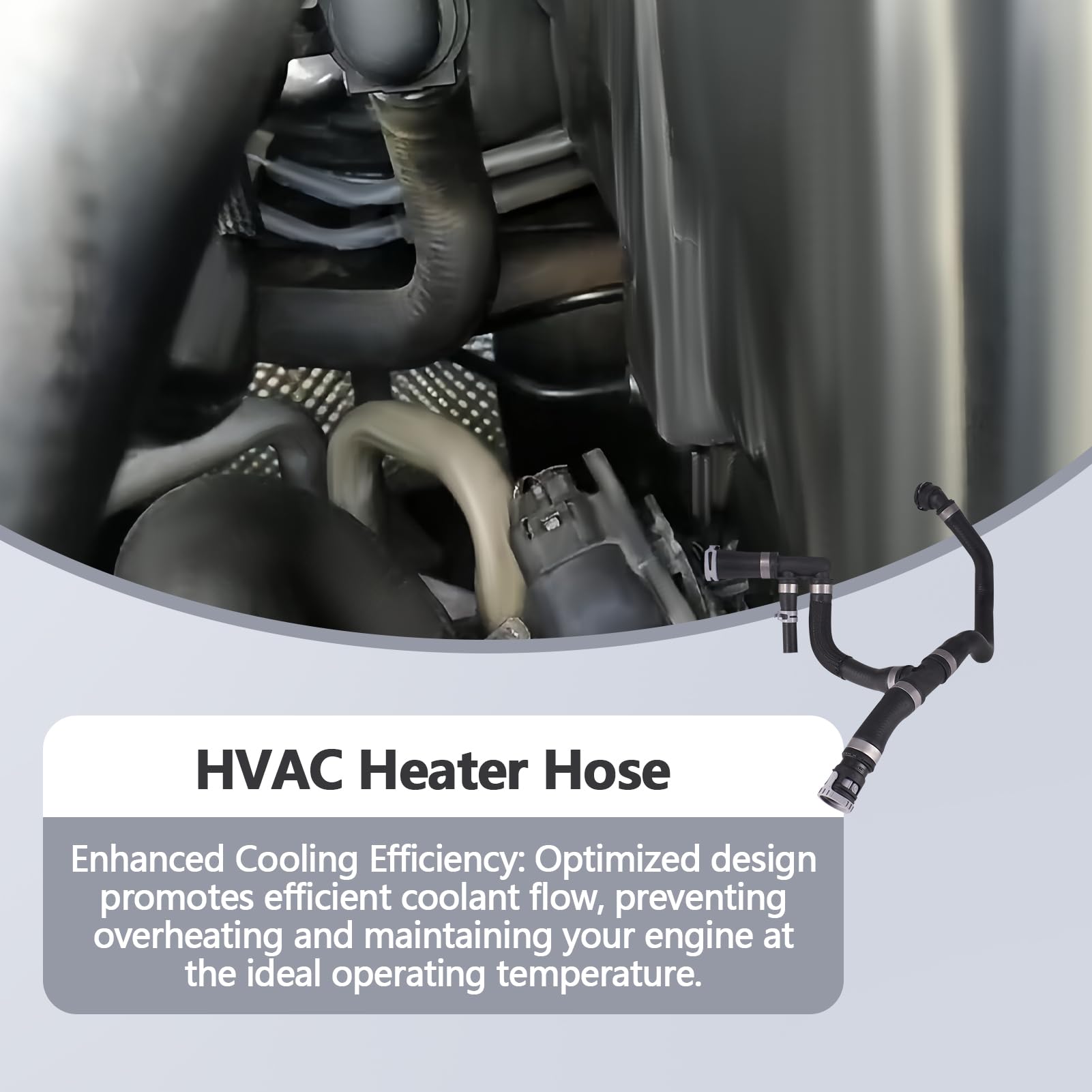 HVAC Heater Hose Compatible with Ford Escape 1.6L L4-Gas 2013-2016 Replacement for CV6Z-18472-AB, CV6Z-18472-F, CV6Z-18472-S, He