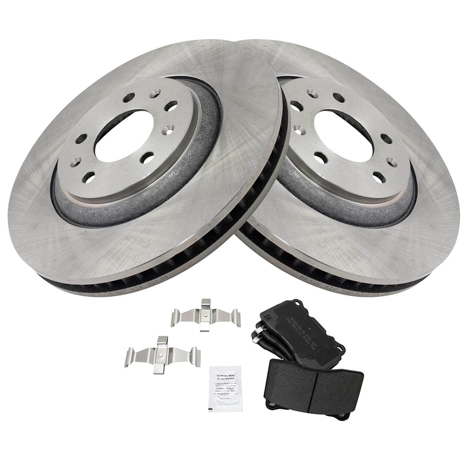 Trq Front Brake Pad & Rotor Kit Semi-Metallic Compatible With 2004-2007 Cadillac Cts