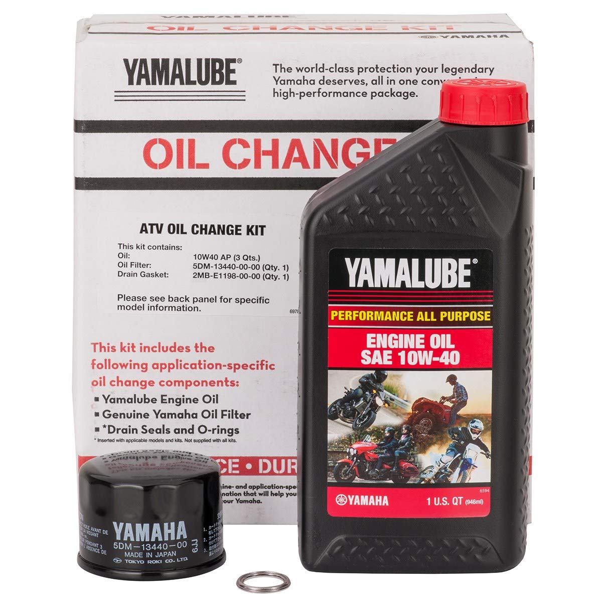 Yamalube Oil Change Kit 10W-40 For Yamaha Grizzly 700 4X4 2007-2015