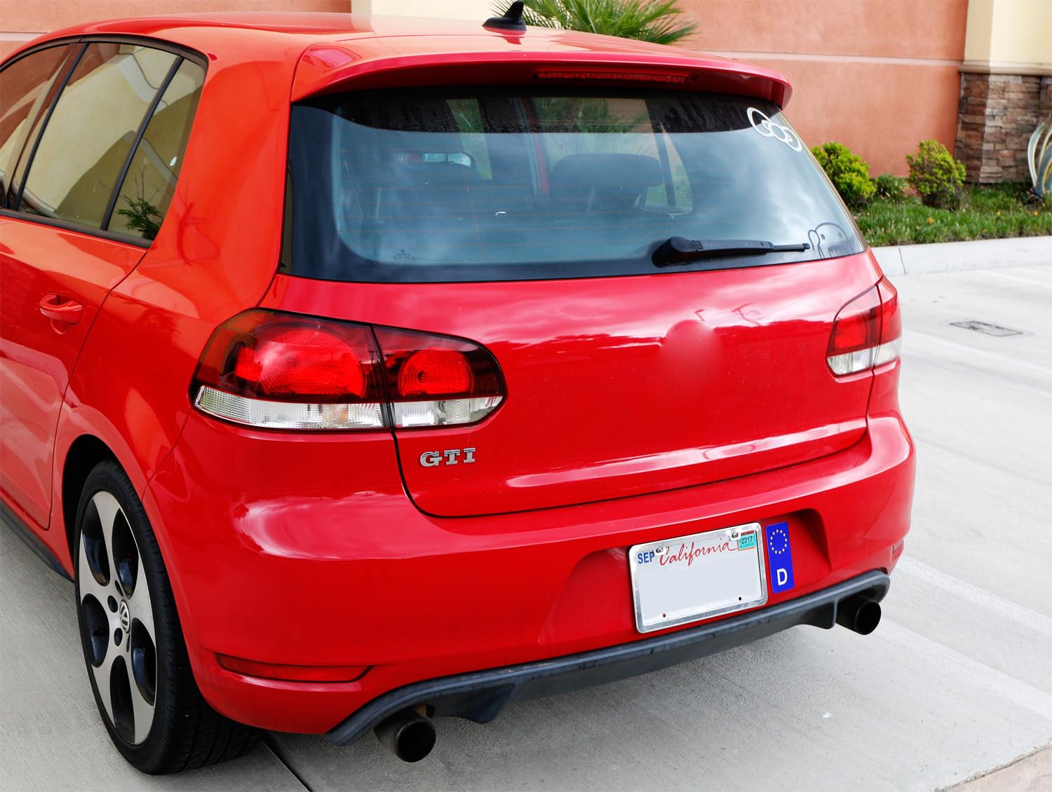 Ijdmtoy European Union Eu Deutschland Germany Style Rear Bumper, Trunk, License Plate Side Bar Aluminum Sticker Badge