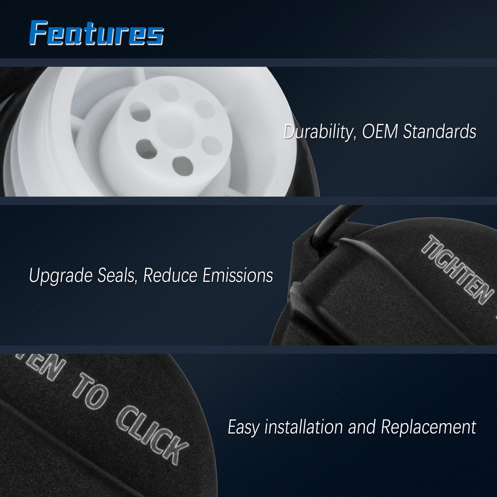 17670-T3W-A01 Gas Cap Fuel Cap For 2006-2021 Honda Accord/Civic/CR-V/HR-V/Pilot/Insight Odyssey/Crosstour/Fit/Accord Hybrid,2007