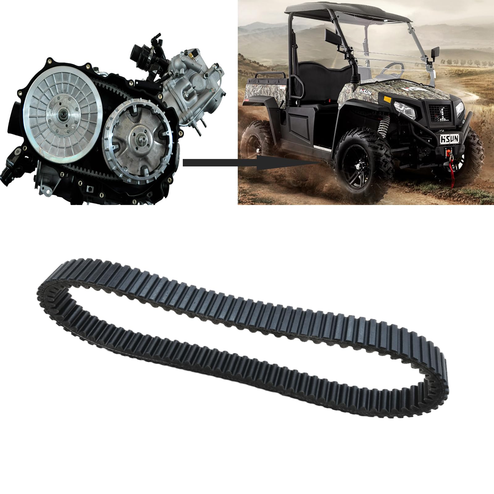 Qymoto Hisun 550 Drive Belt For Hisun Sector Vector 450,500,550,700,750,Axis500,Axis700,Msu500,Coleman Ut500 550,Cub Cadet Challenger 500 700 Parts