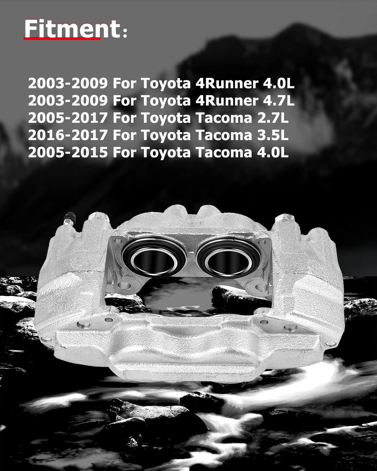 cciyu 19-2985 19-2984 Front Left & Right Brake Calipers Without Bracket For Toyota For 4Runner/For FJ Cruiser/For Tacoma/For Tun