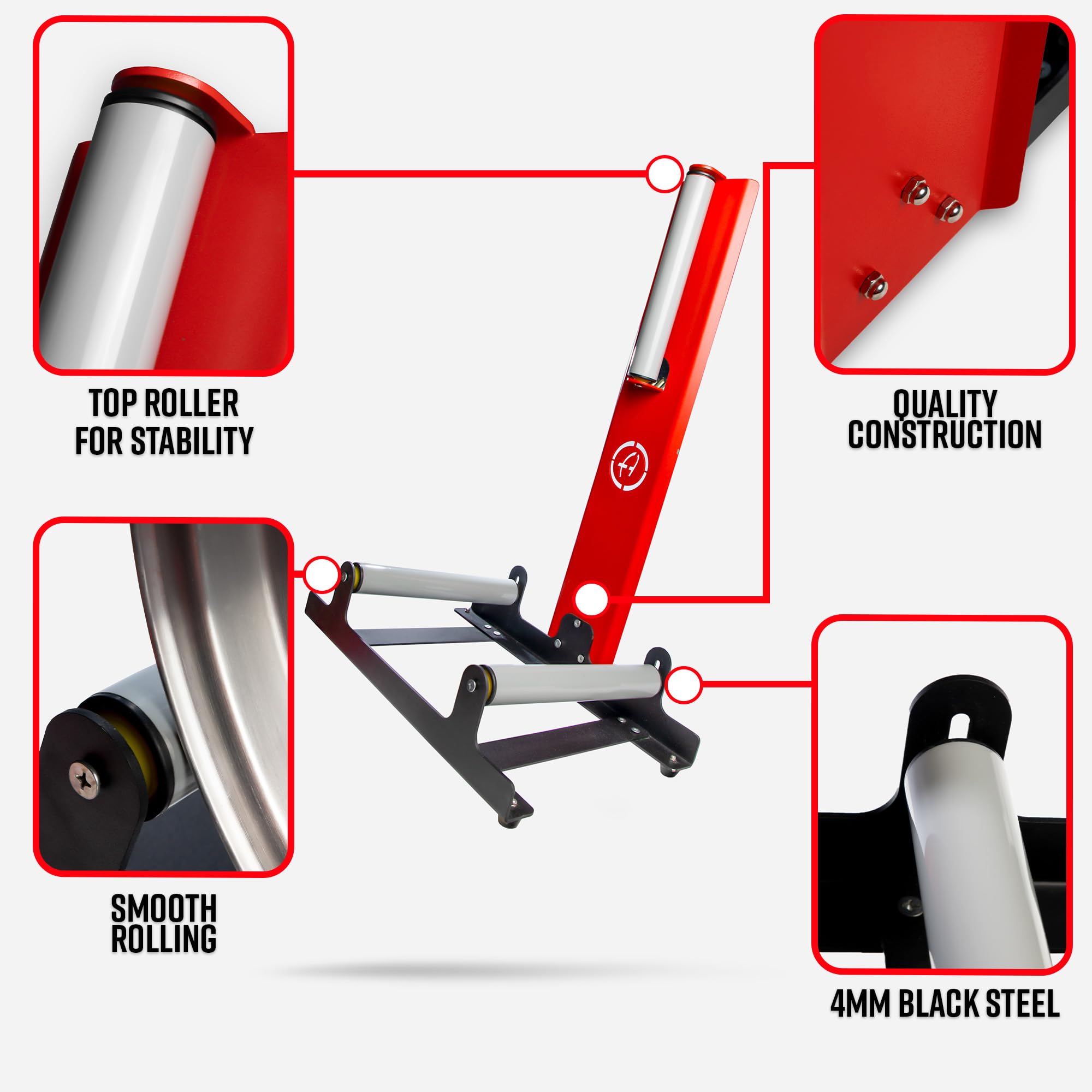 Adam'S Polishes Rolling Wheel Detailing Stand - Wheel & Tire Car Detailing Roller For Cleaning, Ceramic Coating, Applying Tire Shine & Car Wheel Wash | Garage Accessory For Detailers