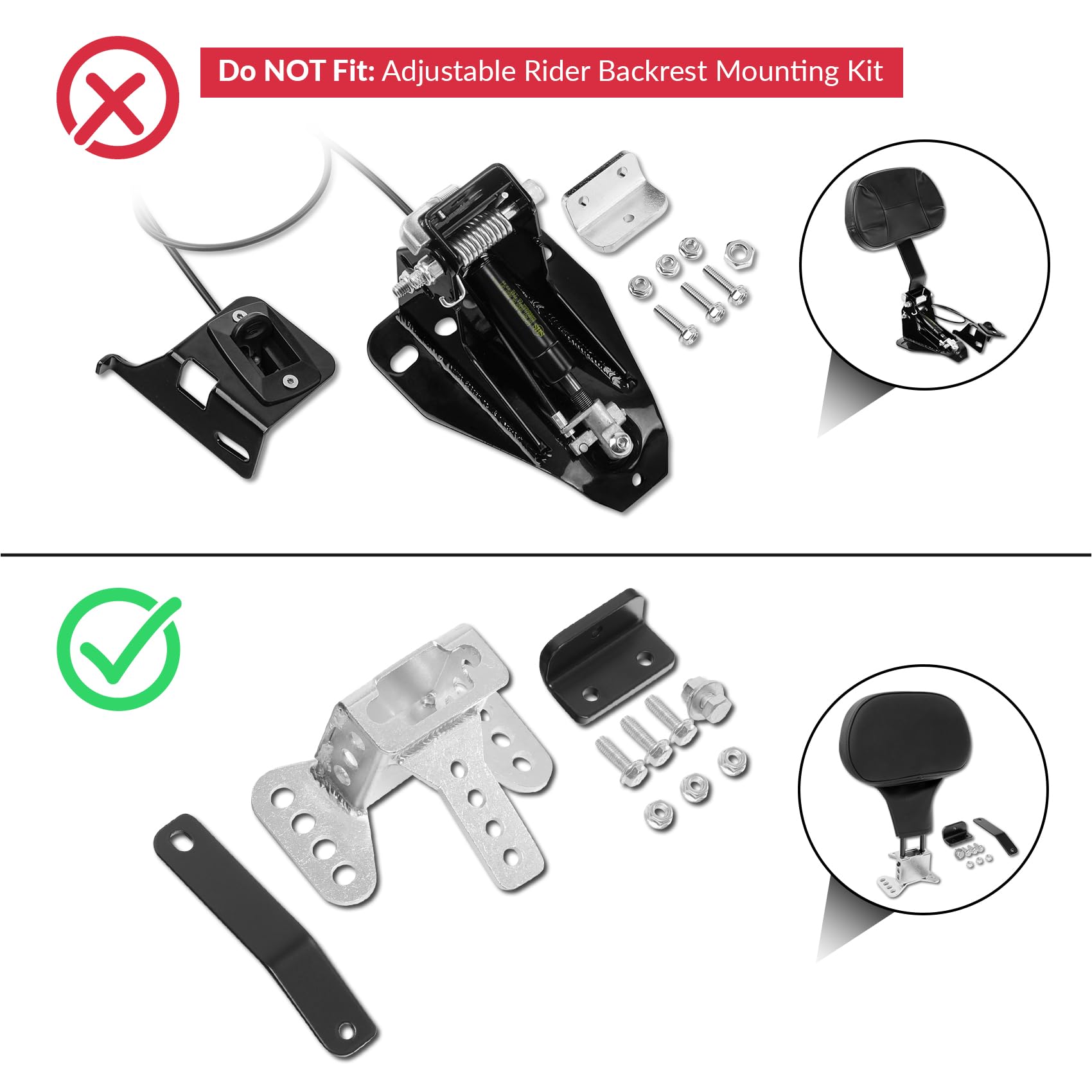 Xmt-Moto Hammock Rider And Passenger Seat Fits For Harley Davidson Touring And Tri Glide Models 2009-2023, For Road King Street