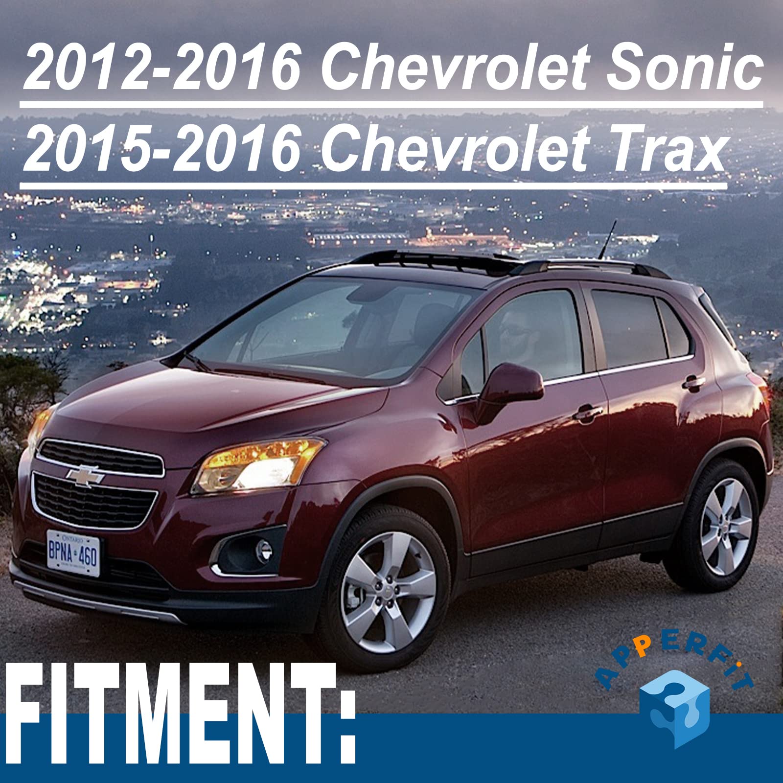 Apperfit Automatic Shift Shifter Knob Kit Compatible With Chevy Sonic 2012-2016, Chevy Trax 2015-2016 Replaces 42539736 42423234