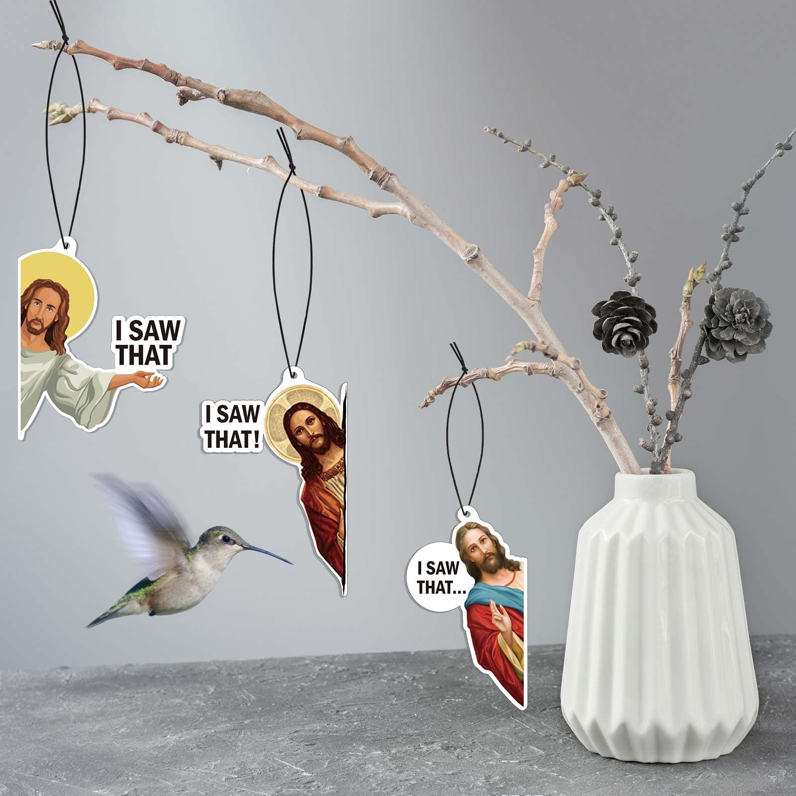 8 Pack Jesus I Saw That Car Air Fresheners Funny Hanging Air Fresheners Car For Cute Mirror Freshener Mirror Scented Hanging Accessories For Men Woman