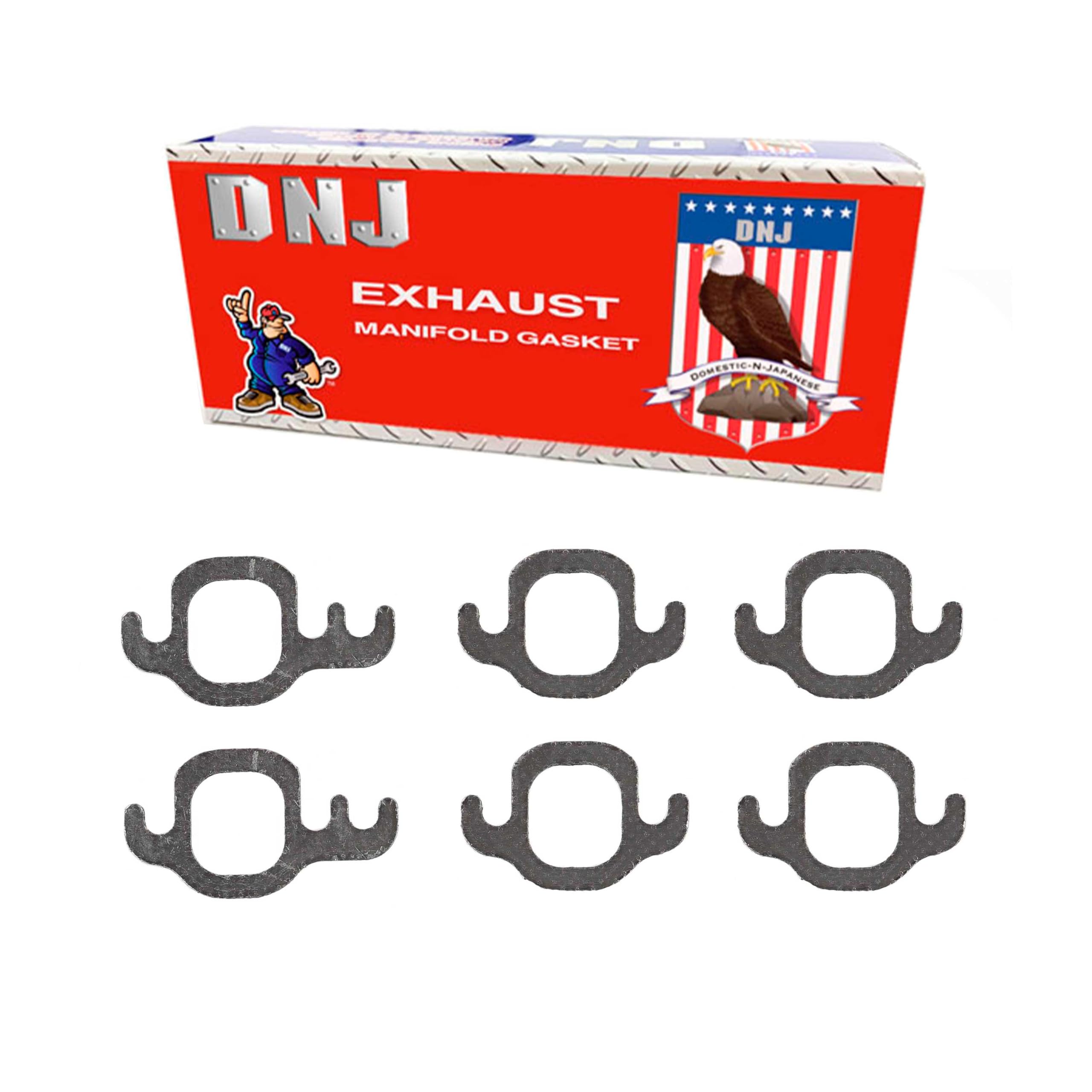 DNJ EG3127 Exhaust Manifold Gasket for 1992-2014 / Chevrolet, GMC, Isuzu, Oldsmobile/Astro, Blazer, Bravada, Silverado, Sonoma / 4.3L / OHV / V6 / 12V / 262cid, 4294cc / VIN W, VIN X