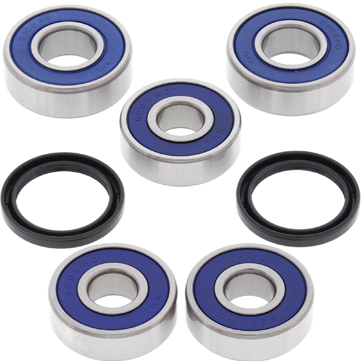 All Balls Racing Rear Wheel Bearing Kit 25-1505 Compatible With/Replacement For Yamaha Pw50 1981-2018