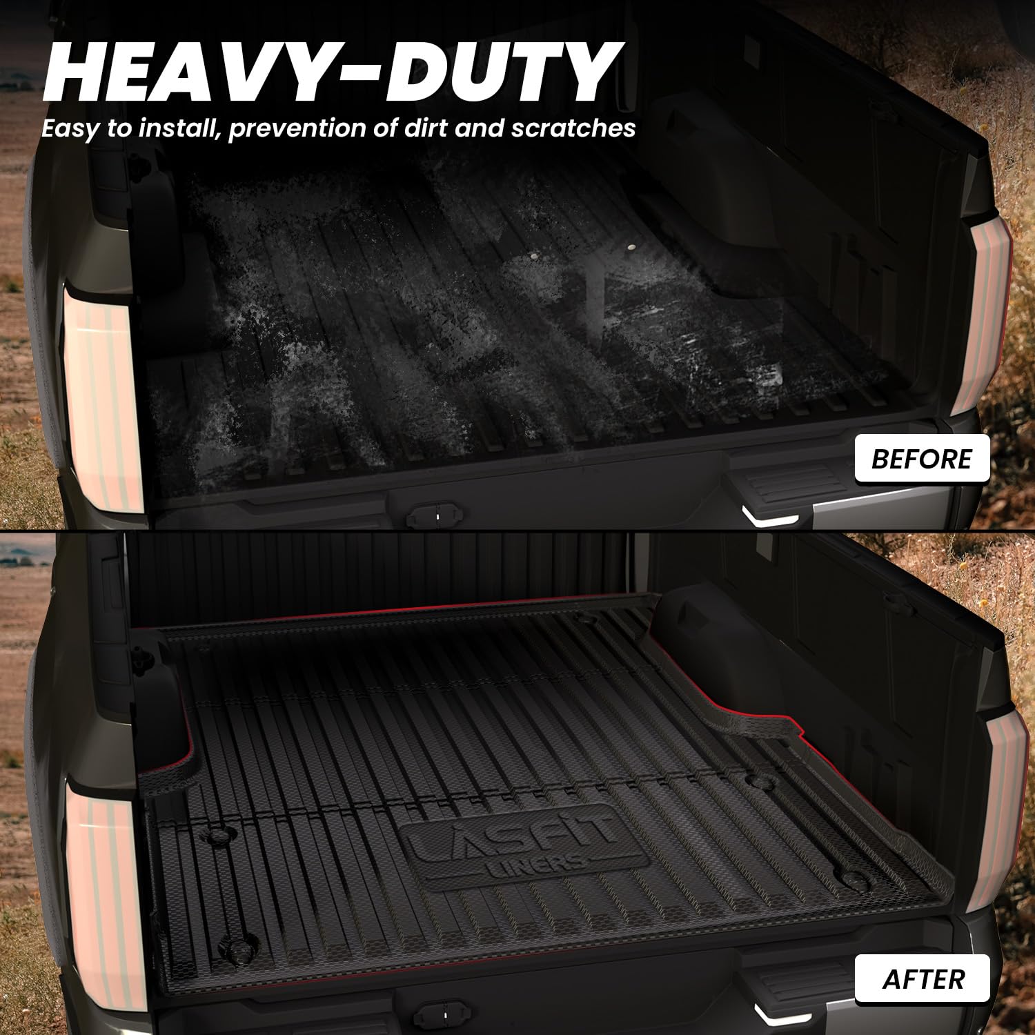 Lasfit Bed Mat For Toyota Tundra 2025 2024 2023 2022 Truck Bed (5.5Ft,5.5'), All Weather 5.5 Ft Bed Liner For Toyota Tundra Acce