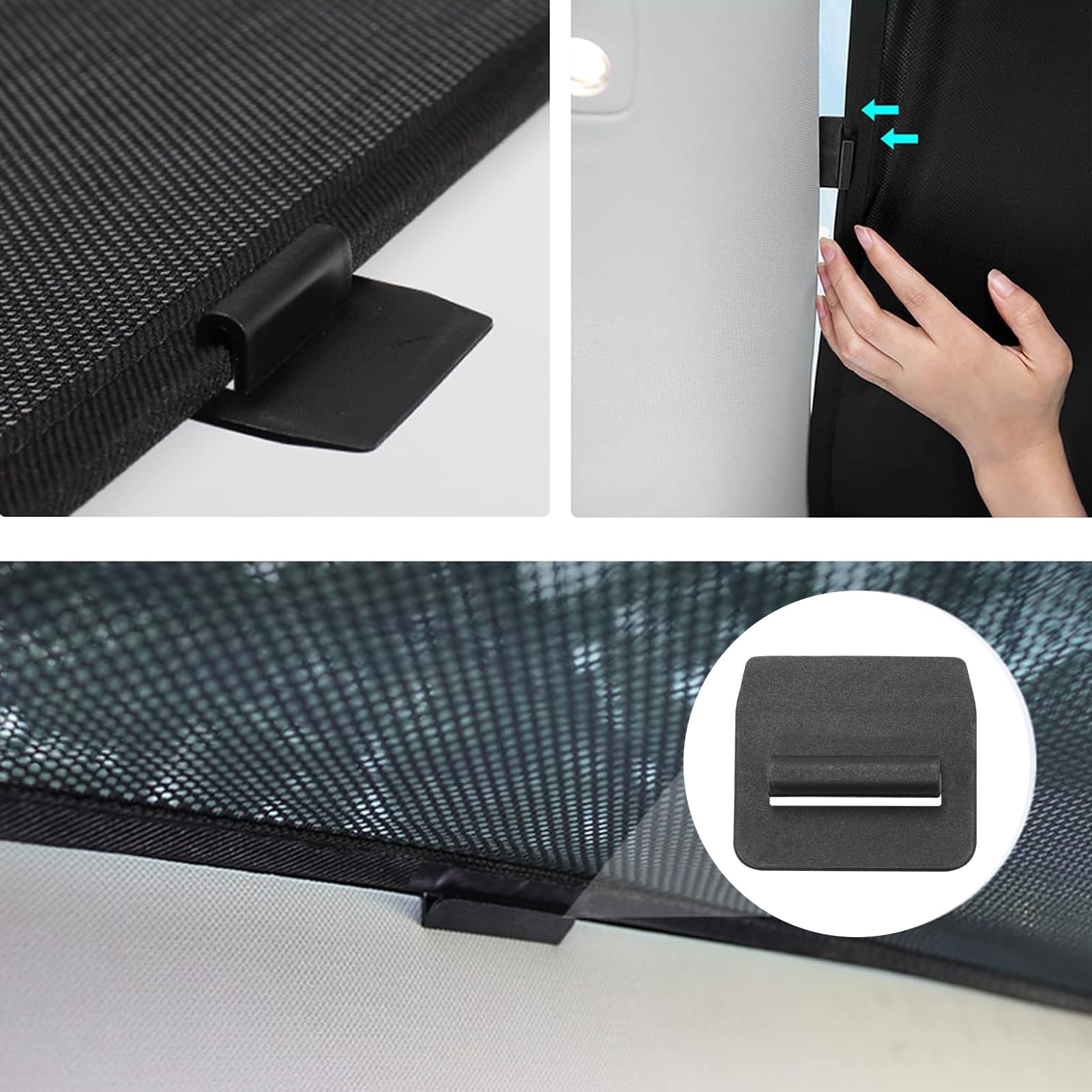 Jaronx Compatible With Tesla Sunshade Clips Model Y Sun Shade Clip Model 3 Sunroof Sunshade Clips Model S Roof Sunshade Insert C