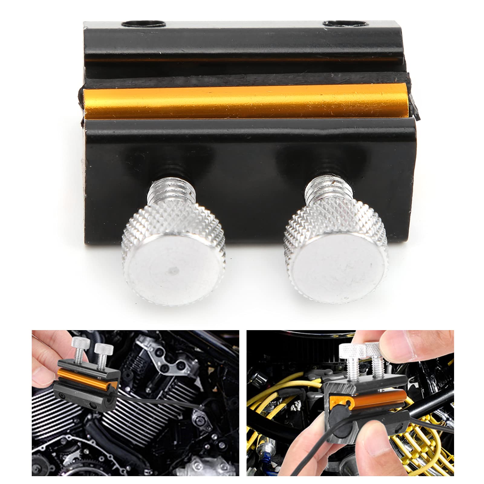 Aramox Cable Lubricator Tool, Chain Lubricator Cable Luber Oiler Lubricator Tool Kit Aluminum + Rubber Replacement For Motorcycl