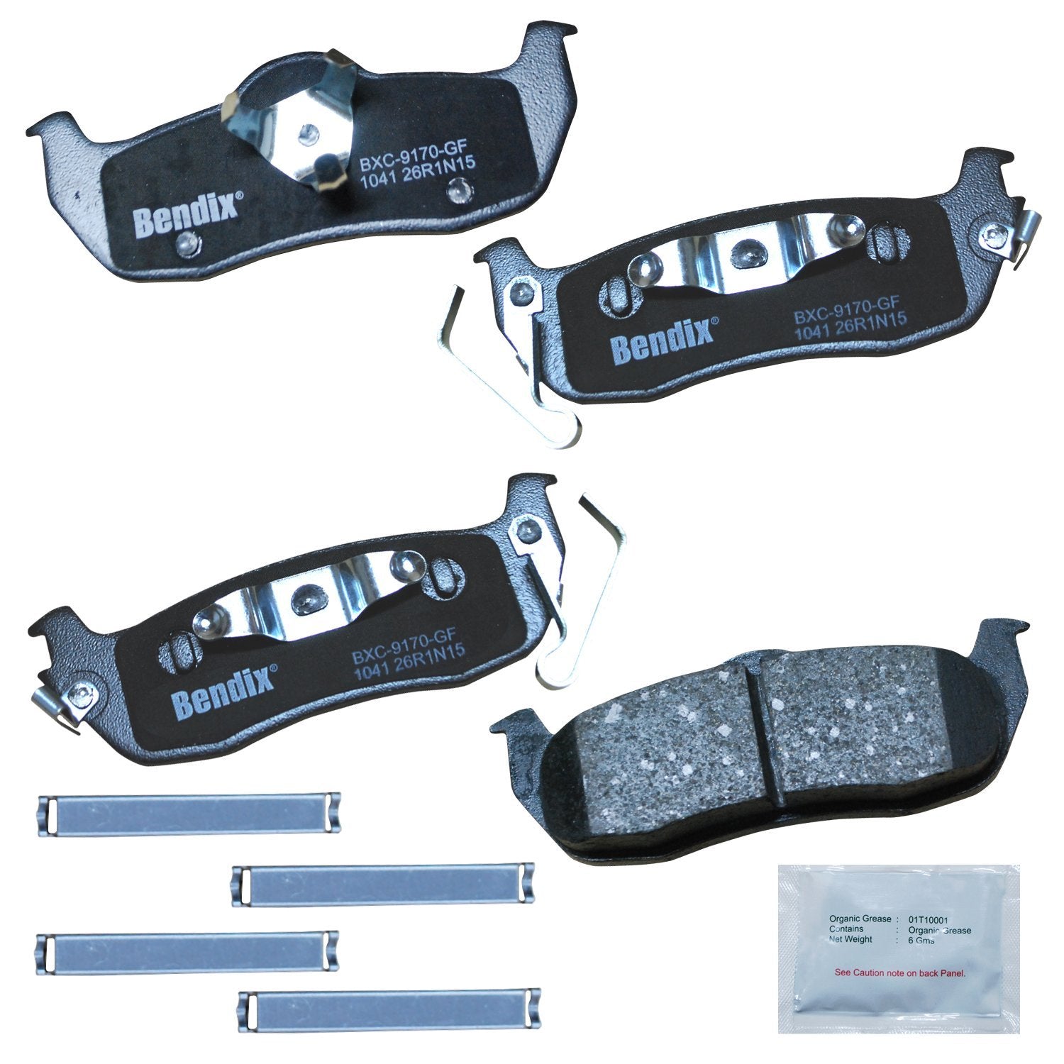 Bendix Priority1 Cfc1041 Ceramic Rear Brake Pads For Infiniti Qx56 2010-2004, Jeep Commander 2010-2006, Grand Cherokee 2010-2005