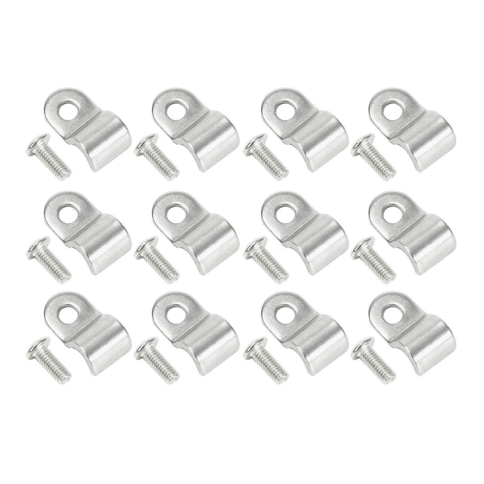 SUPERFASTRACING 24pcs 1/4'' Stainless Steel Brake Line Clamp & Screw Street Rod Custom Dune Buggy