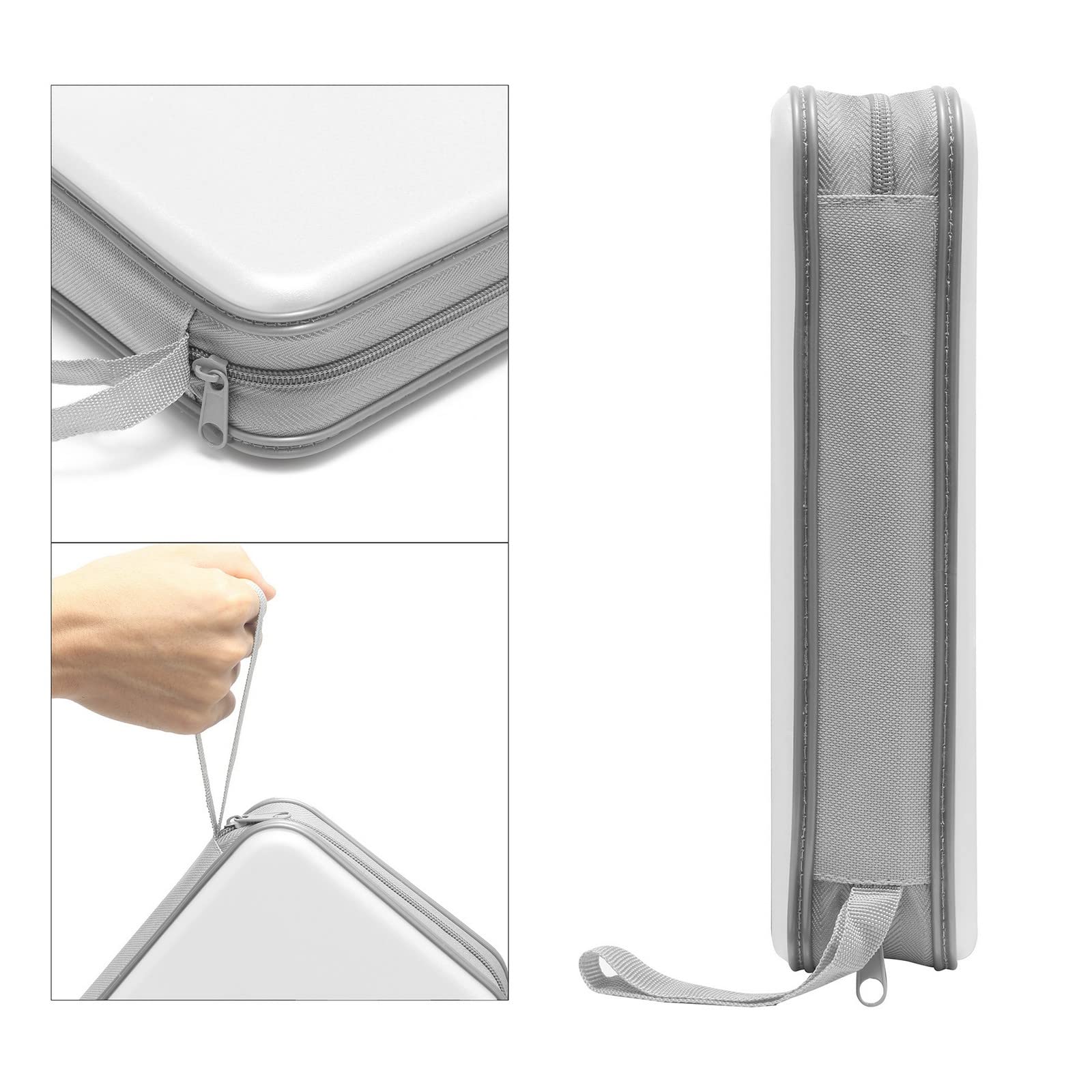 Cd Case, Siveit Dvd Case Holder 96 Capacity Hard Plastic Cd Dvd Disc Cases Storage Binder Wallet For Car Home Office Travel (Whi