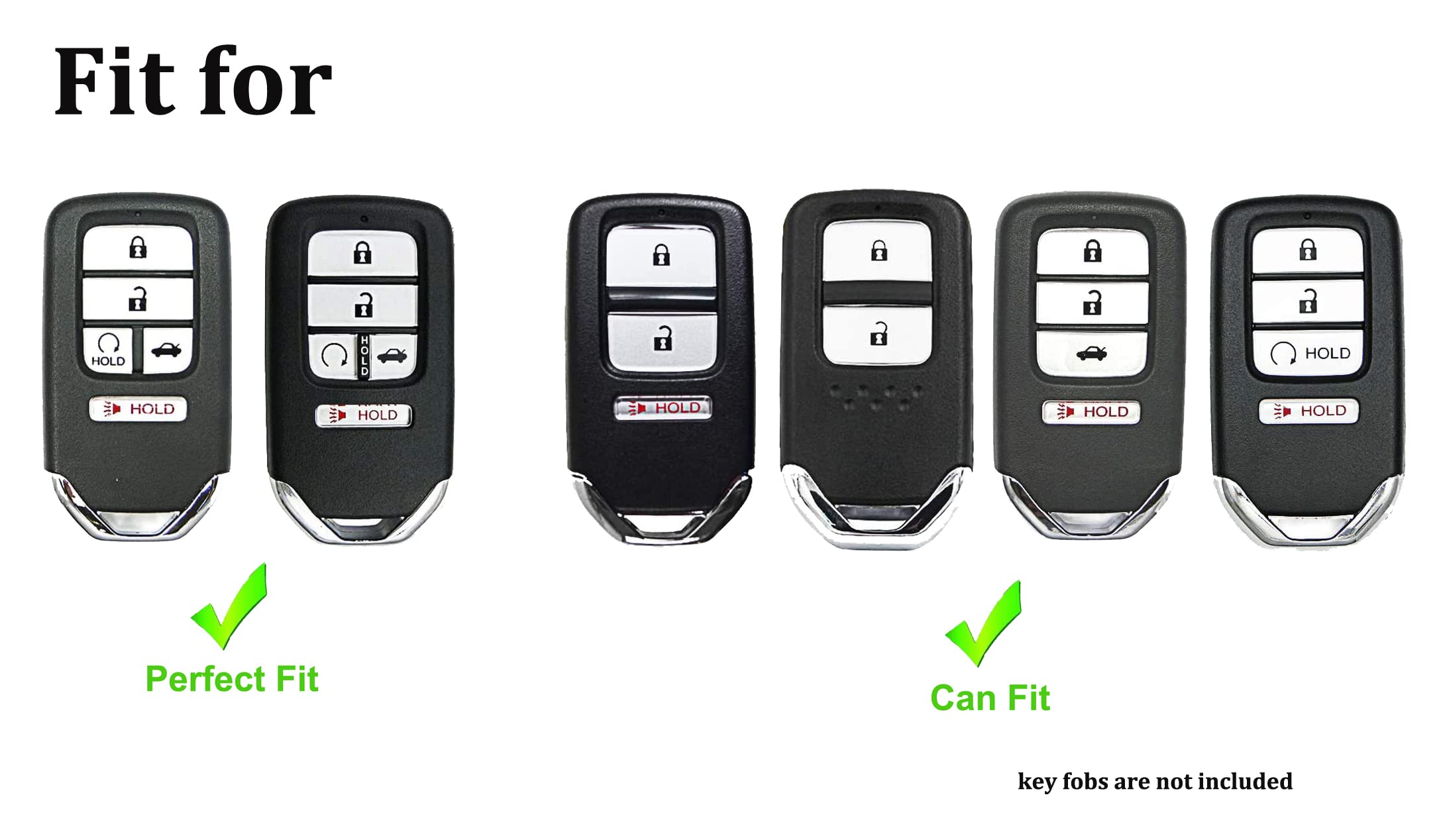 Arruweer Soft TPU Key Fob Cover for Honda Smart Key Fob Case Holder Protector Compatiable with Honda Accord Civic CRV Pilot Ridg