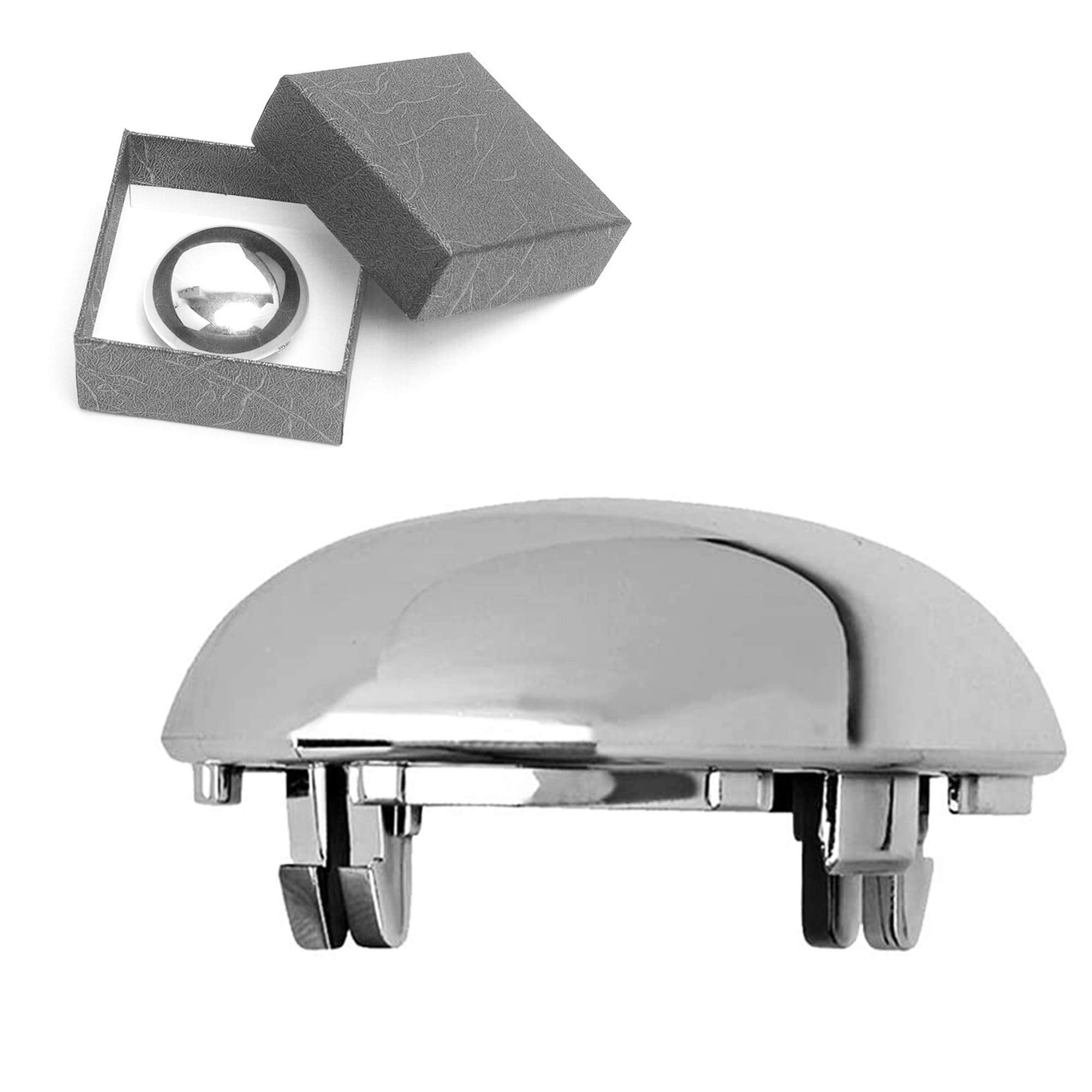 BASIKER F150 Shifter Knob Chrome Cap for 2004 2005 2006 Ford F-150 Patent Pending with Stronger Clips - Install in Seconds - Tri