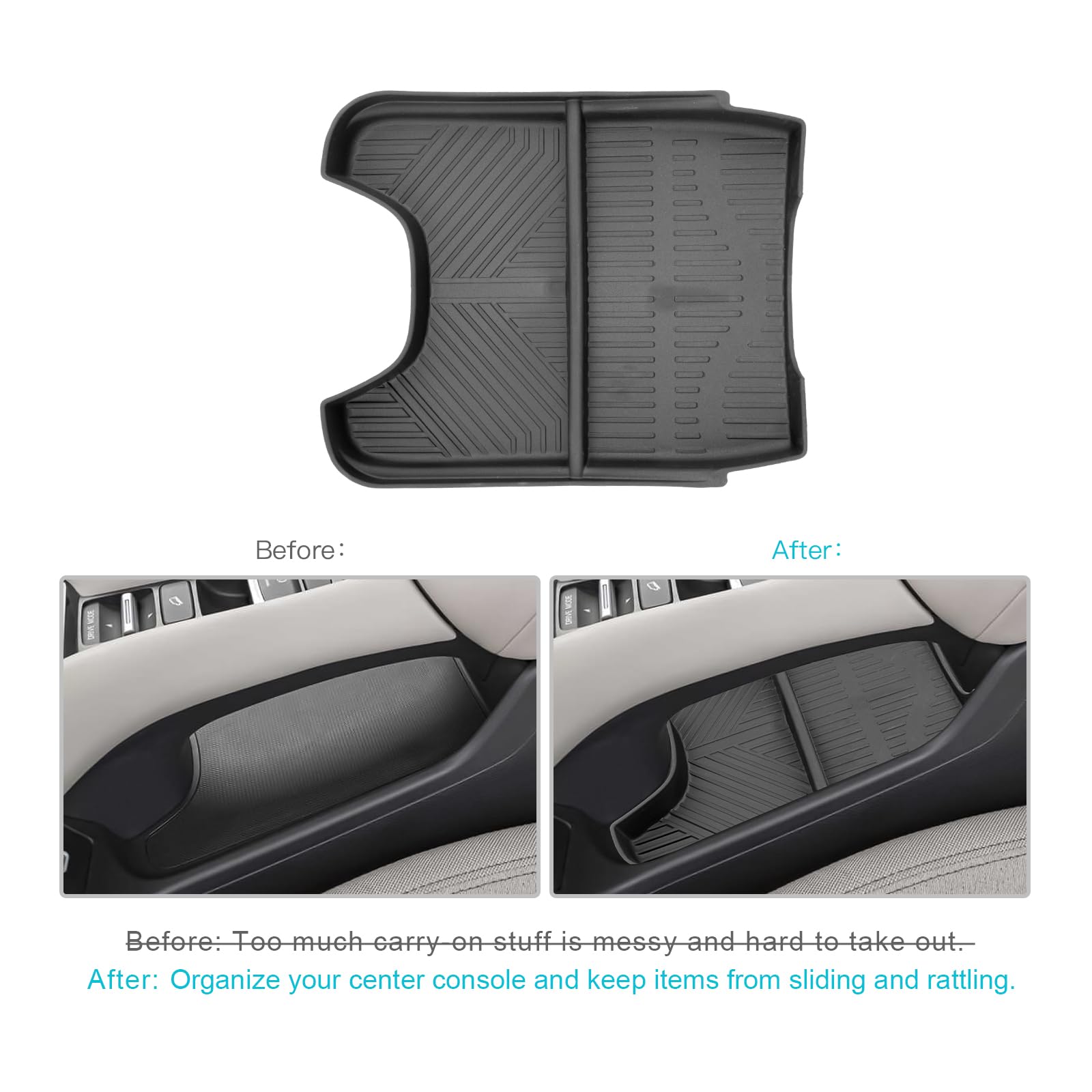 Cdefg 2023 2024 2025 Hr-V Center Console Organizer Tray For 2023-2025 Honda Hr-V Lower Console Tray Storage Box Floor Tray Sungl