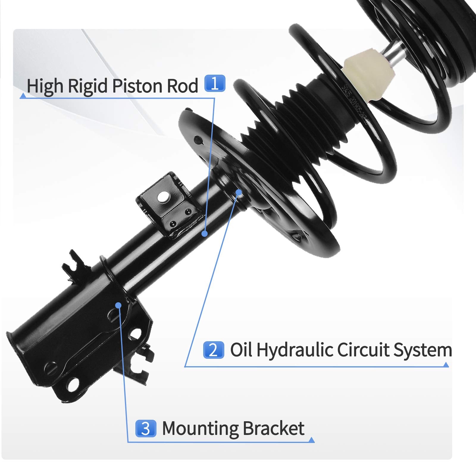 Yitamotor Front Struts Complete Strut Rear Shocks Suspension Compatible With 2007-2012 Altima 2.5L Exc.Hybrid 2013 Altima S 2.5L