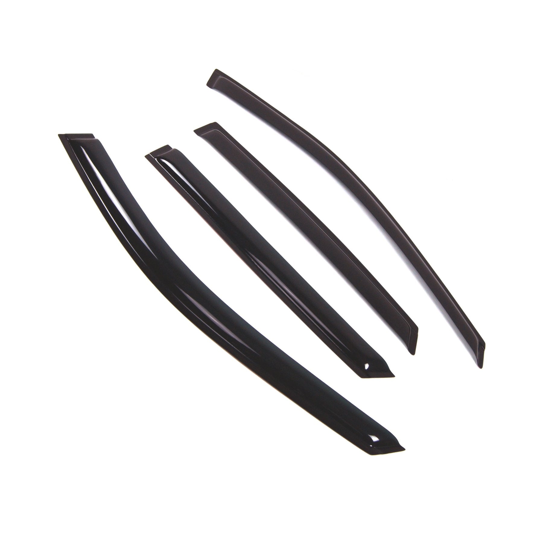 Tuningpros Window Visor Compatible With 2013-2016 Hyundai Santa Fe, Dgwv2-642 Outside Mount Deflector Rain Guard Dark Smoke, 4 P