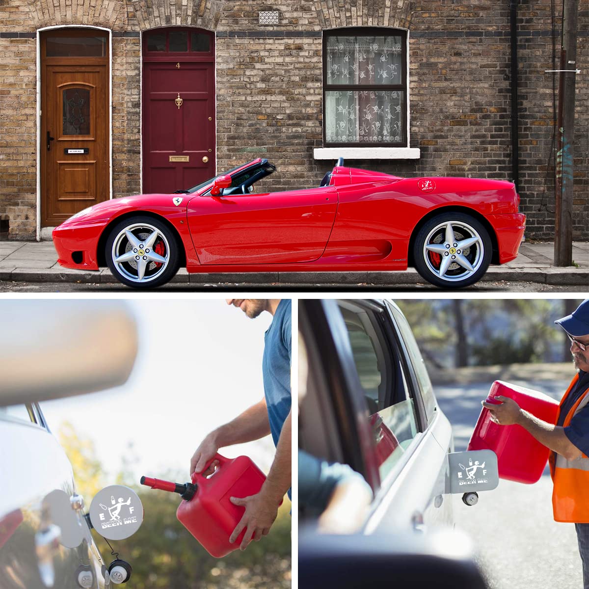 Funny Car Stickers, High Gas Consumption Decal, Fuel Gage Empty Sticker For Auto, Angry Boy Vinyl Fuel Tank Gauge Sticker, Universal Exterior Accessories For Women And Men