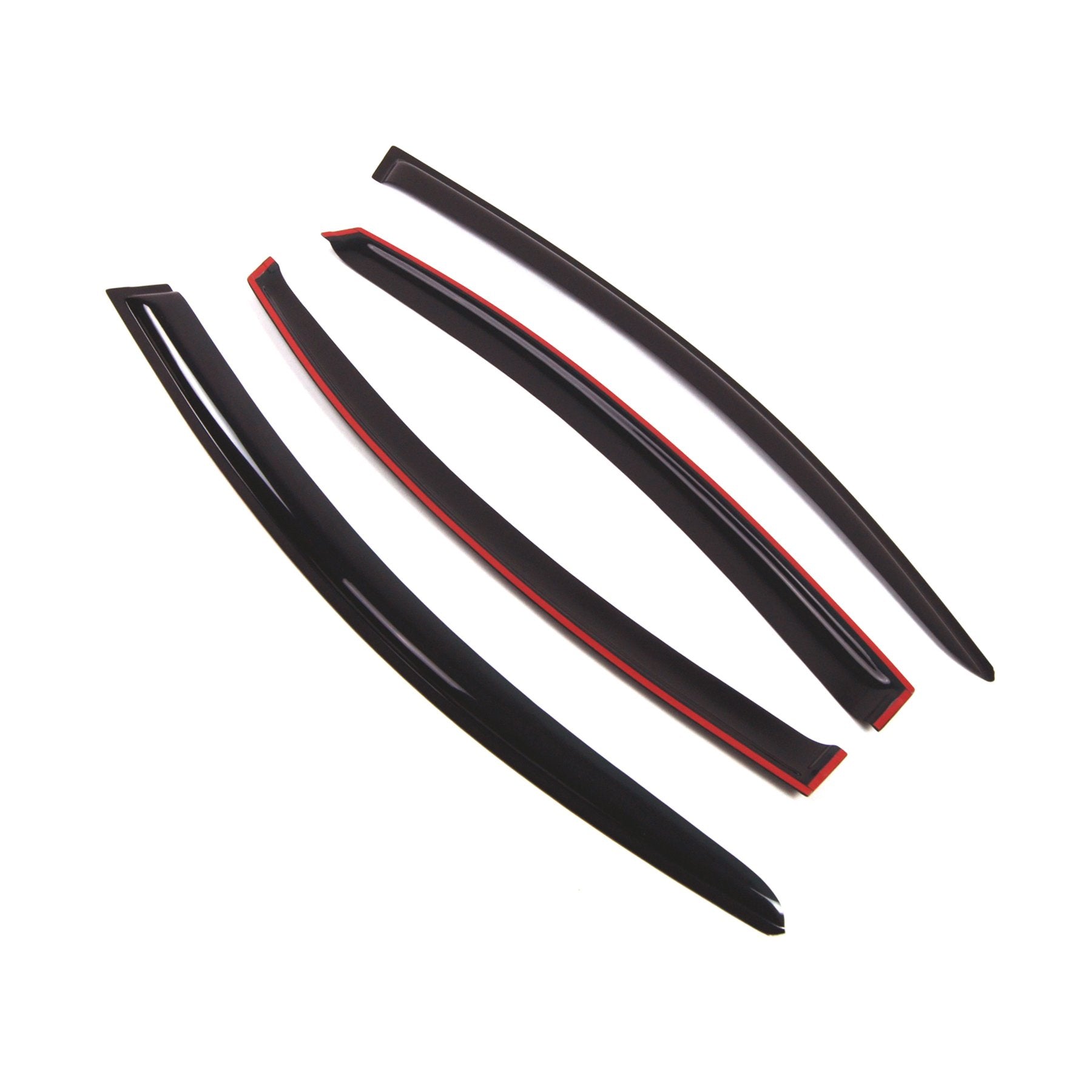 Tuningpros Wd2-307Hb Dark Smoke 4 Pcs Set Window Visor (Outside Mount) Deflector Rain Guard Compatible With 2008-2009 Mazda Mazd