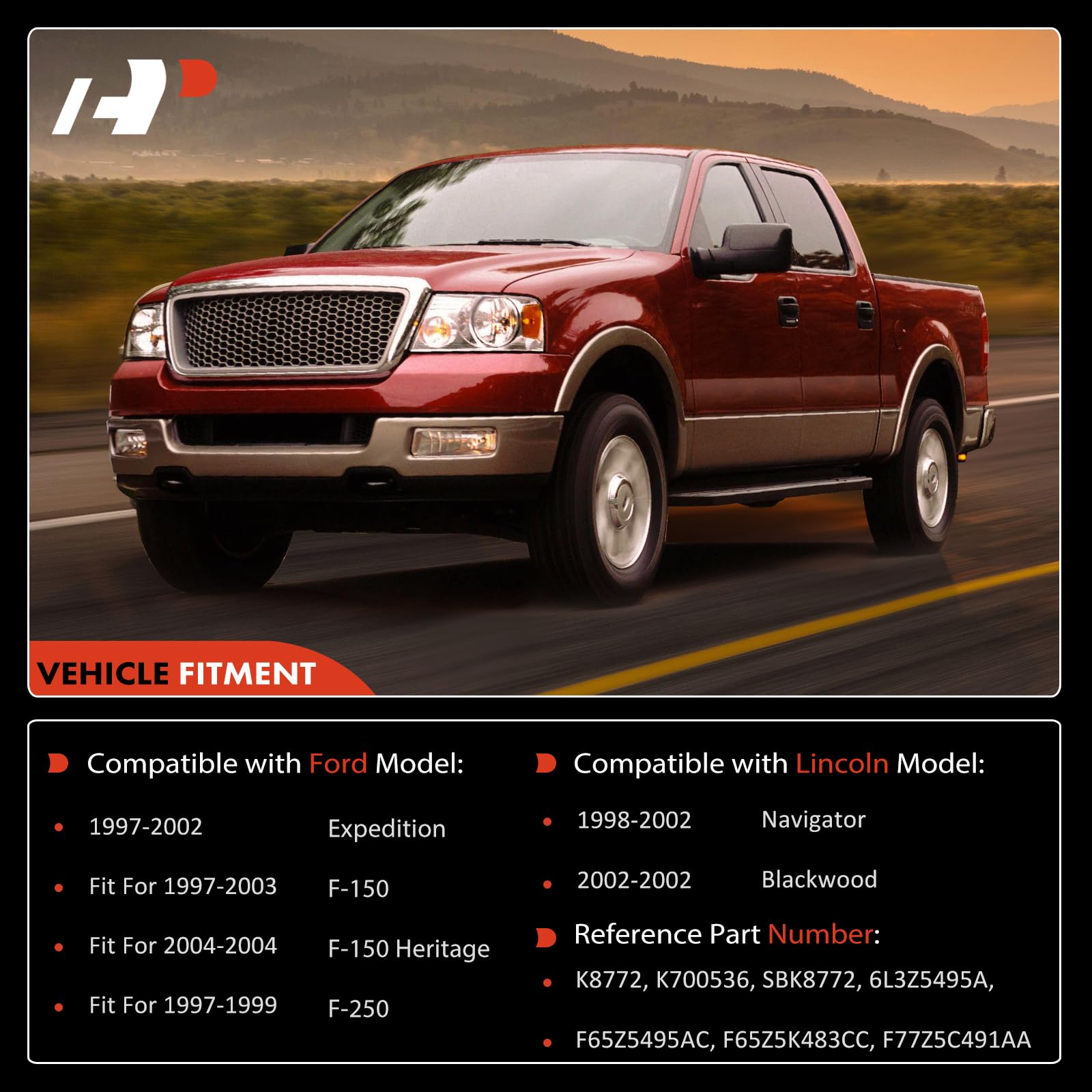 A-Premium 2Pcs Front Sway Bar Links Stabilizer Bar Links, Compatible With Ford F-150 97-03, F-150 Heritage 04, F-250 97-99, Expedition 97-02, Lincoln Navigator 98-02, Blackwood 02