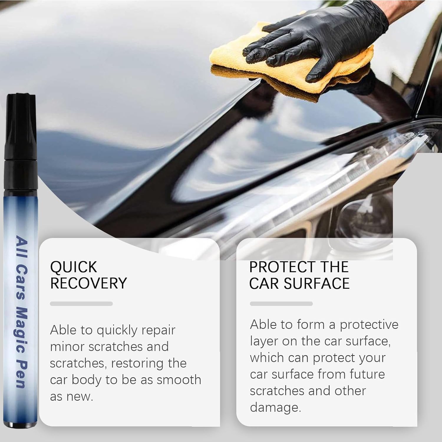 (2pcs) Magic Pen For Car Scratches, Magic Car Scratch Removal Pen, All Cars Magic Pen,Scratch Pens For Cars,Weatherproof Touch U