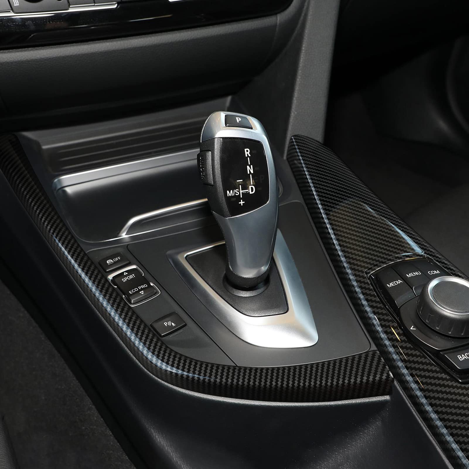 Car Sticker Gear Shift Cover Trim Carbon Style Abs Decal Fits For Bmw F30 F31 F34 3Gt F32 F33 F36 2012 2013 2014 2015 2016 2017