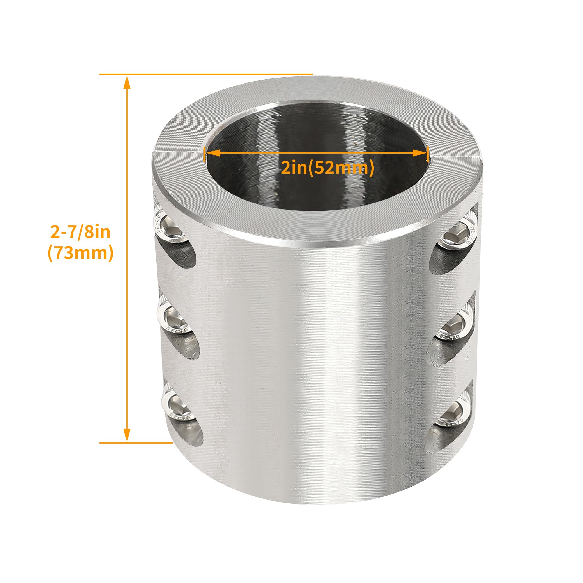 HECASA 2'' Split Collar Tube Clamps Compatible with UTV Roll Bar Connector Weldable Tube Clamps Mounts 1 Pcs