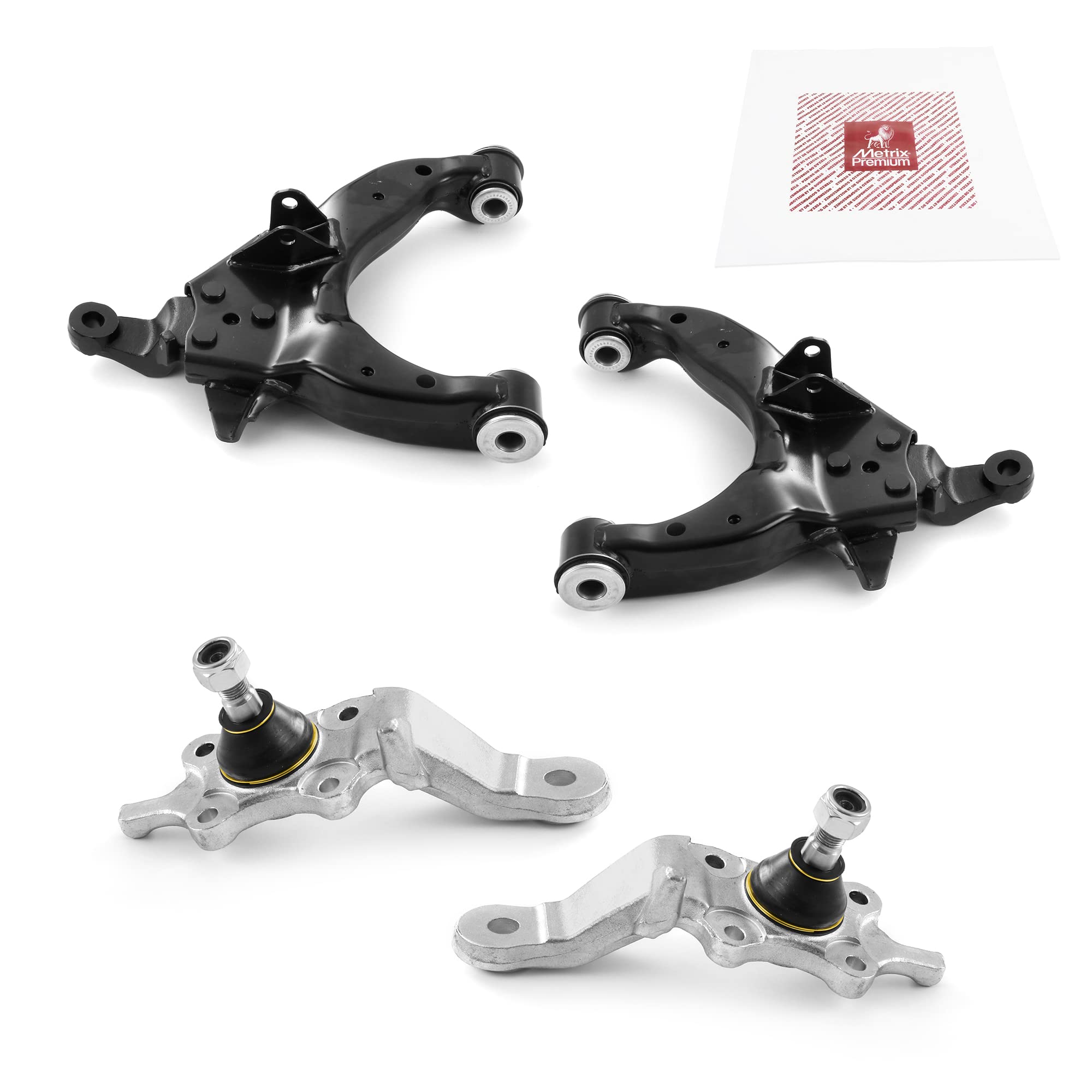Metrix Premium Chassis Parts - 4 Pc Front Lower Control Arm & Front Lower Ball Joint Kit Fits 1996-2002 Toyota 4Runner, Replacem