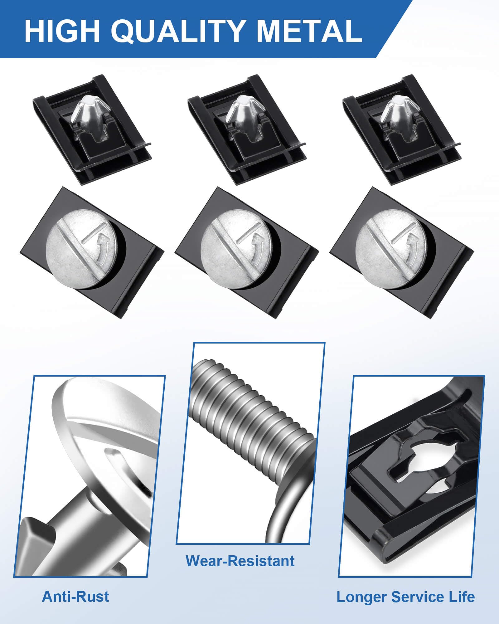 Vomika Lower Engine Cover Pin Screws, Premium Radiator Engine Access Cover Pin Clips, Engine Splash Shield Bolt Screw Fastener C