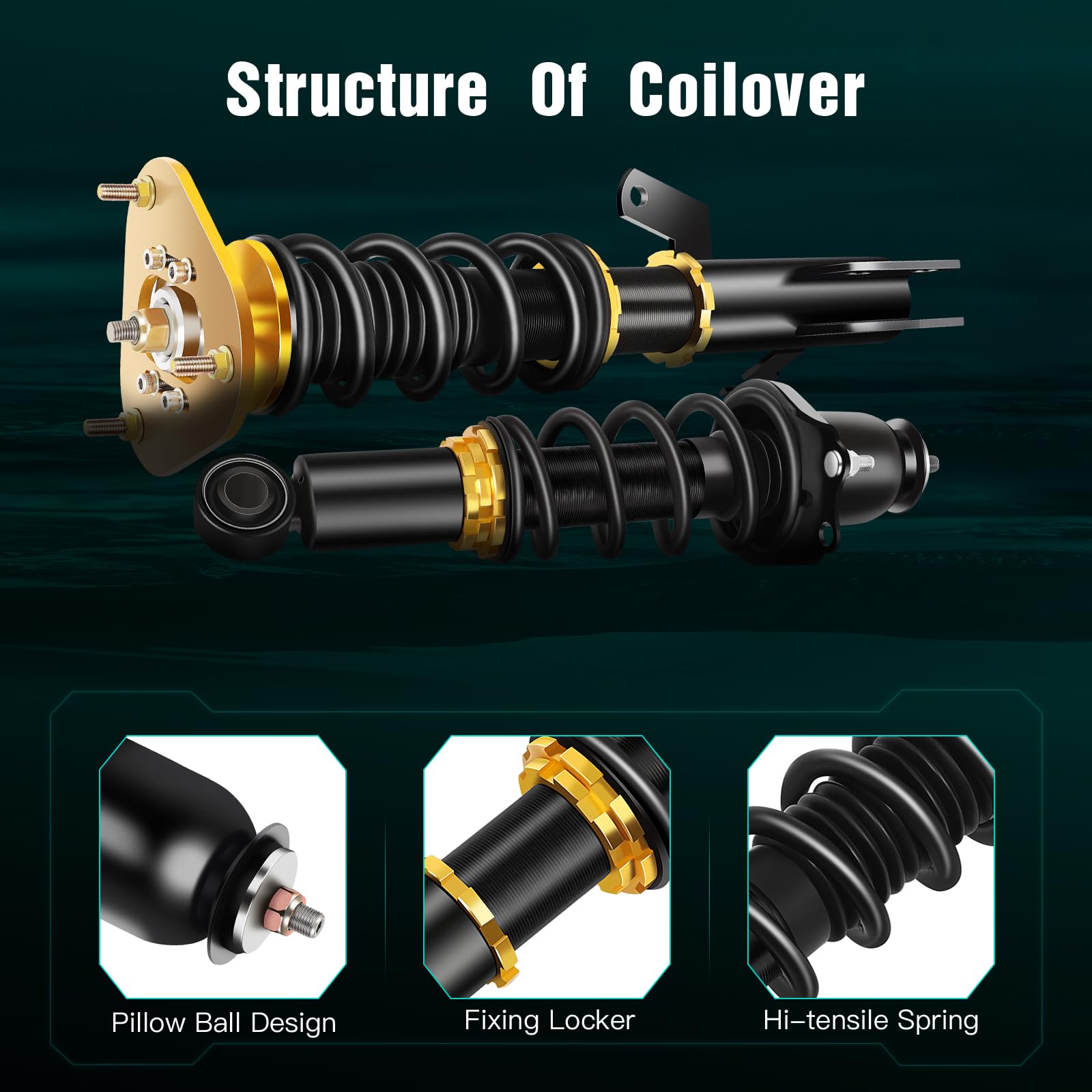 Coilover Suspensions Shock Struts Kits Assembly Scitoo Full Set Shocks Struts Kits Fit For 2009-2017 For Toyota Corolla /2009 For Toyota Matrix