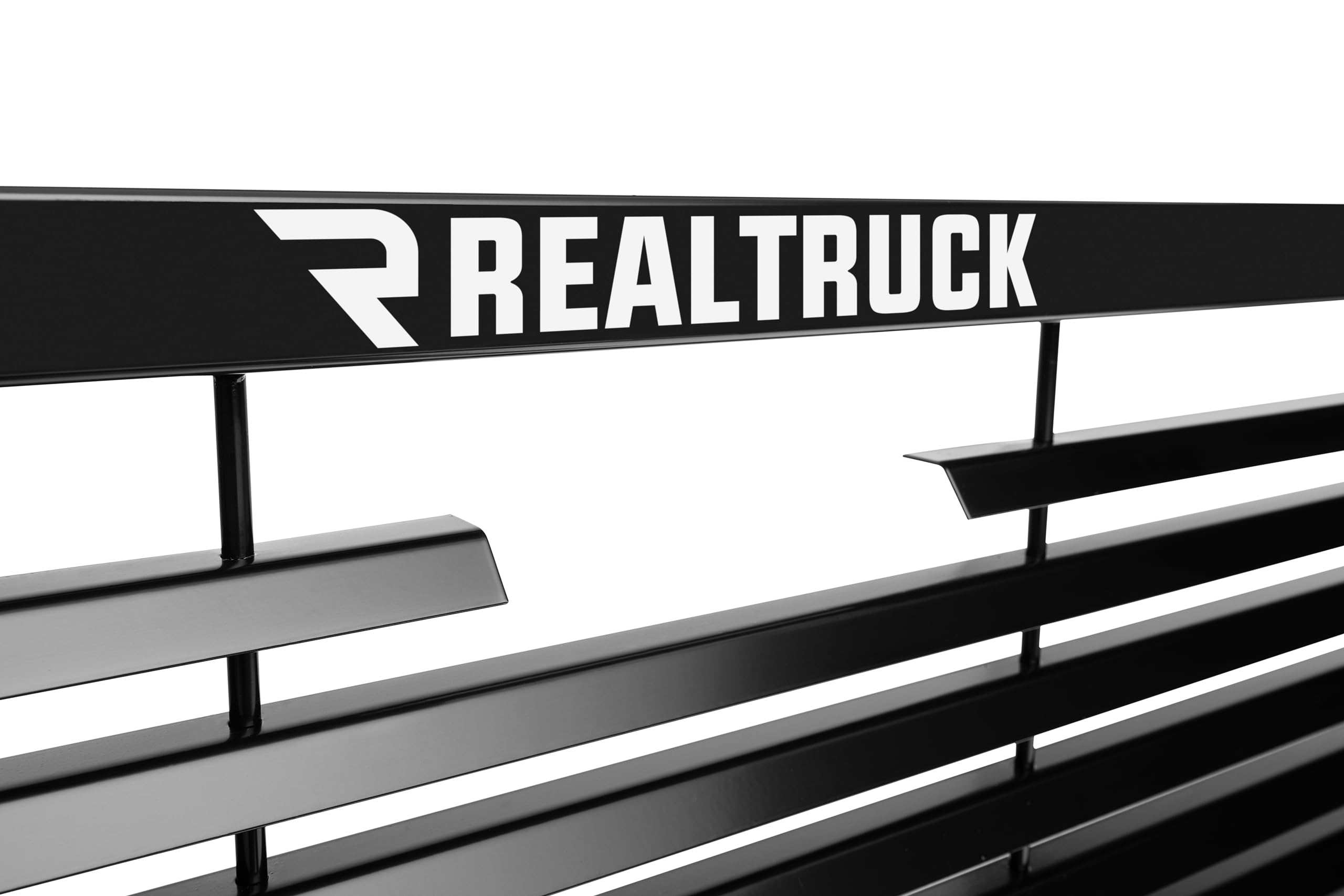 RealTruck Backrack Louvered Rack Frame Only, Black, No Drill, Model BAC12700, Fits 1999-2025 Ford F-250/F-350/F-450