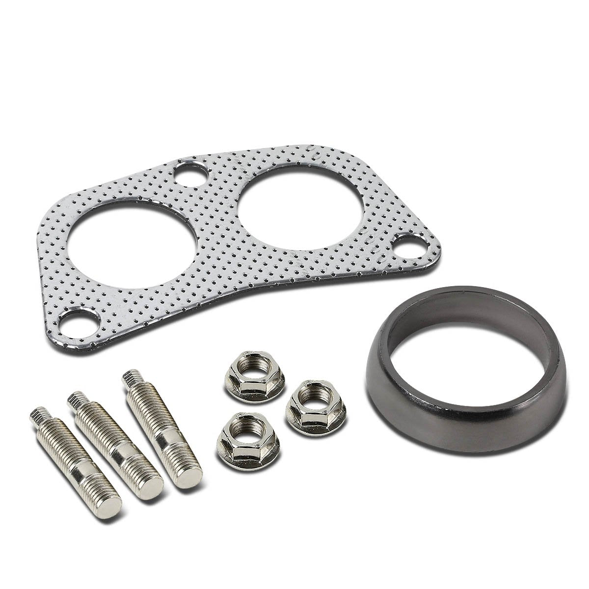 Dna Motoring Gkt-A-2-Dp-Dnt-Gpt-Kit Graphite Aluminum Gasket Plus Donut, Studs, Bolts Kit,Metallic