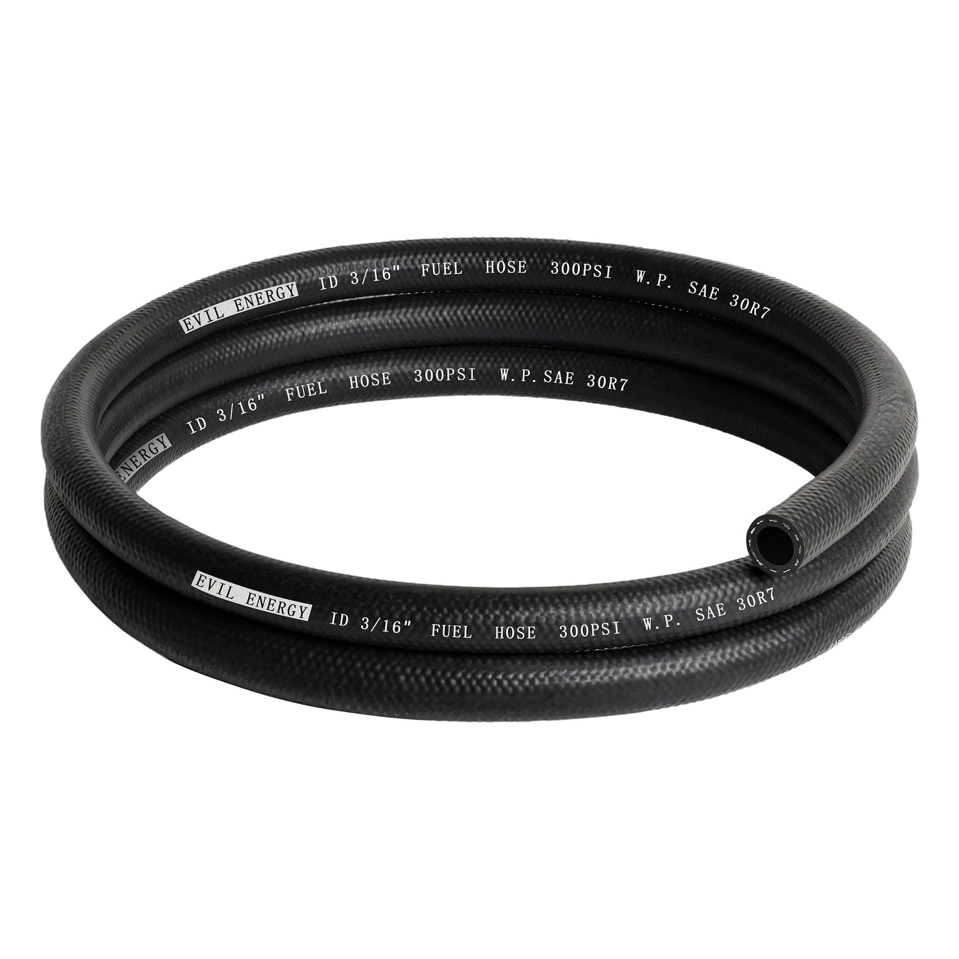 Evil Energy 3/16 Fuel Hose Line Push Lock Nbr Rubber Sae 30R7 5Ft 300Psi