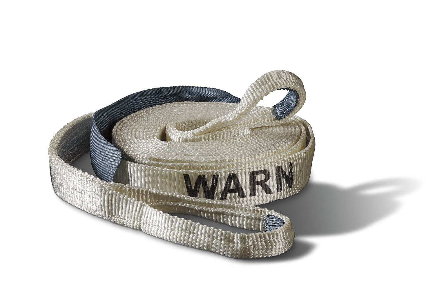 Warn 88922 Nylon Webbing Premium Recovery Strap, 7.2 Ton (14,400 Lb) Capacity, 2 Width X 30' Length, White