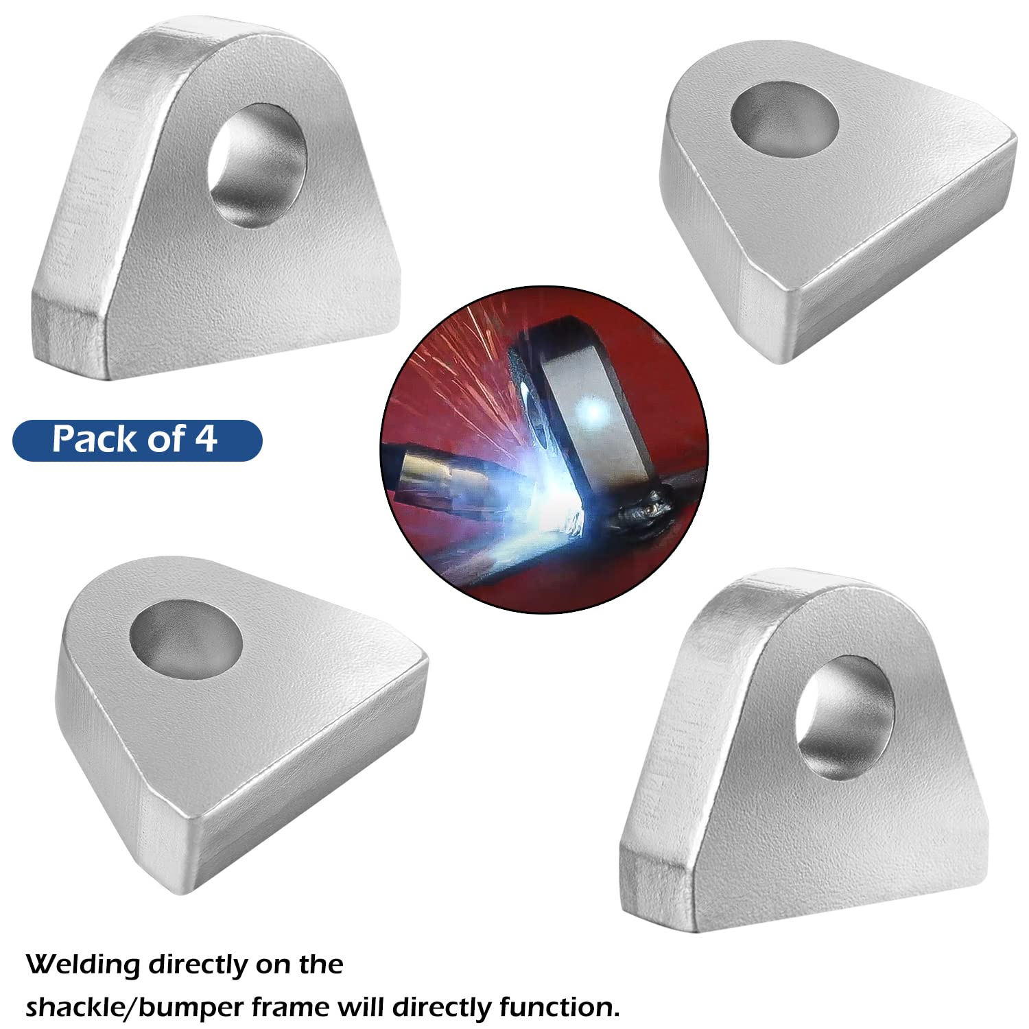 Weld On Shackle/Clevis Mounts 1' Thick Steel (Pack Of 4)