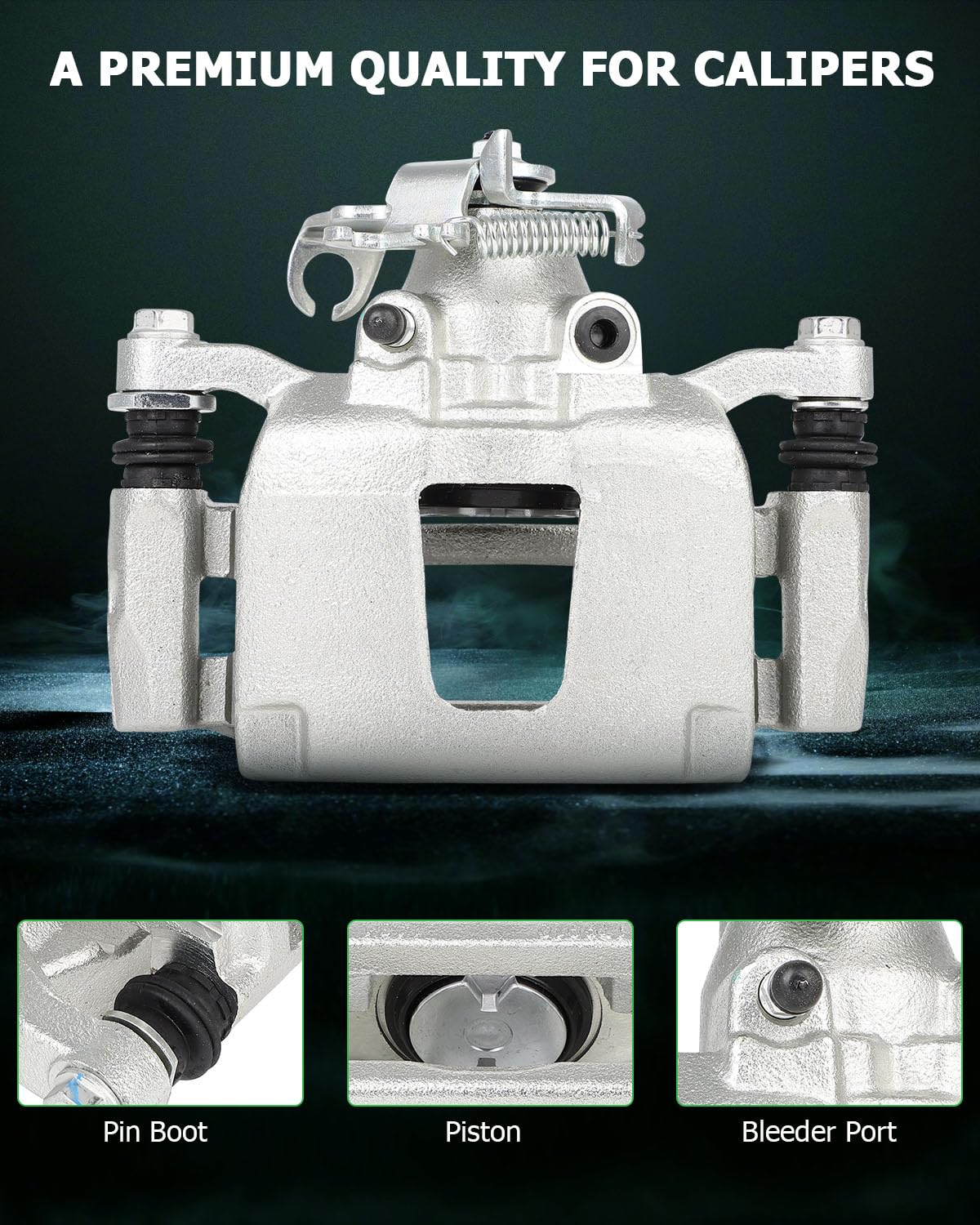 Scitoo Rear Left Brake Caliper With Bracket 18B5399 Compatible For Chrysler Town & Country 2012-2016, For Dodge Grand Caravan 20