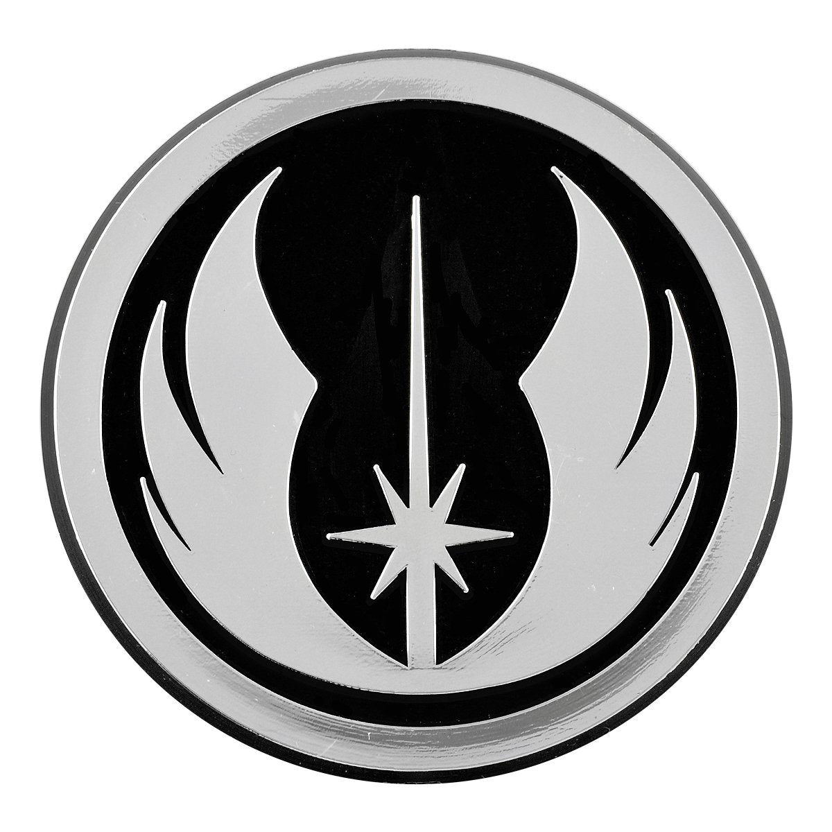 Sw Jedi Order Logo Plastic Auto Emblem - [Silver][3'' X 3'']