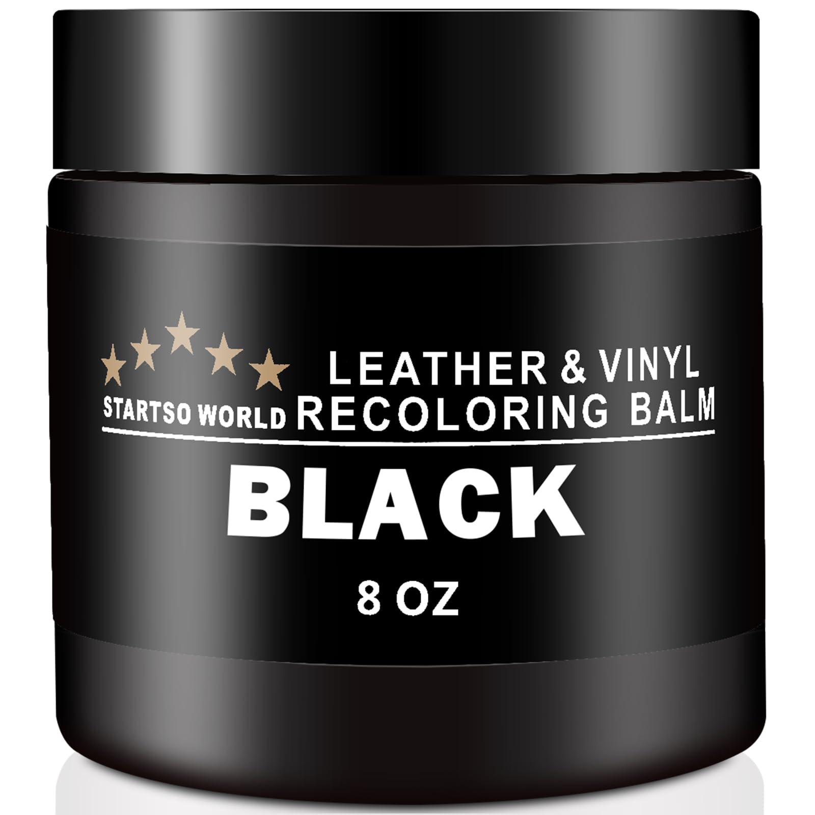 Startso World Leather-Recoloring-Balm-Repair-Cream-Kit For Restoration Black Couches, Sofa, Furniture Color Dye Restorer-8Oz