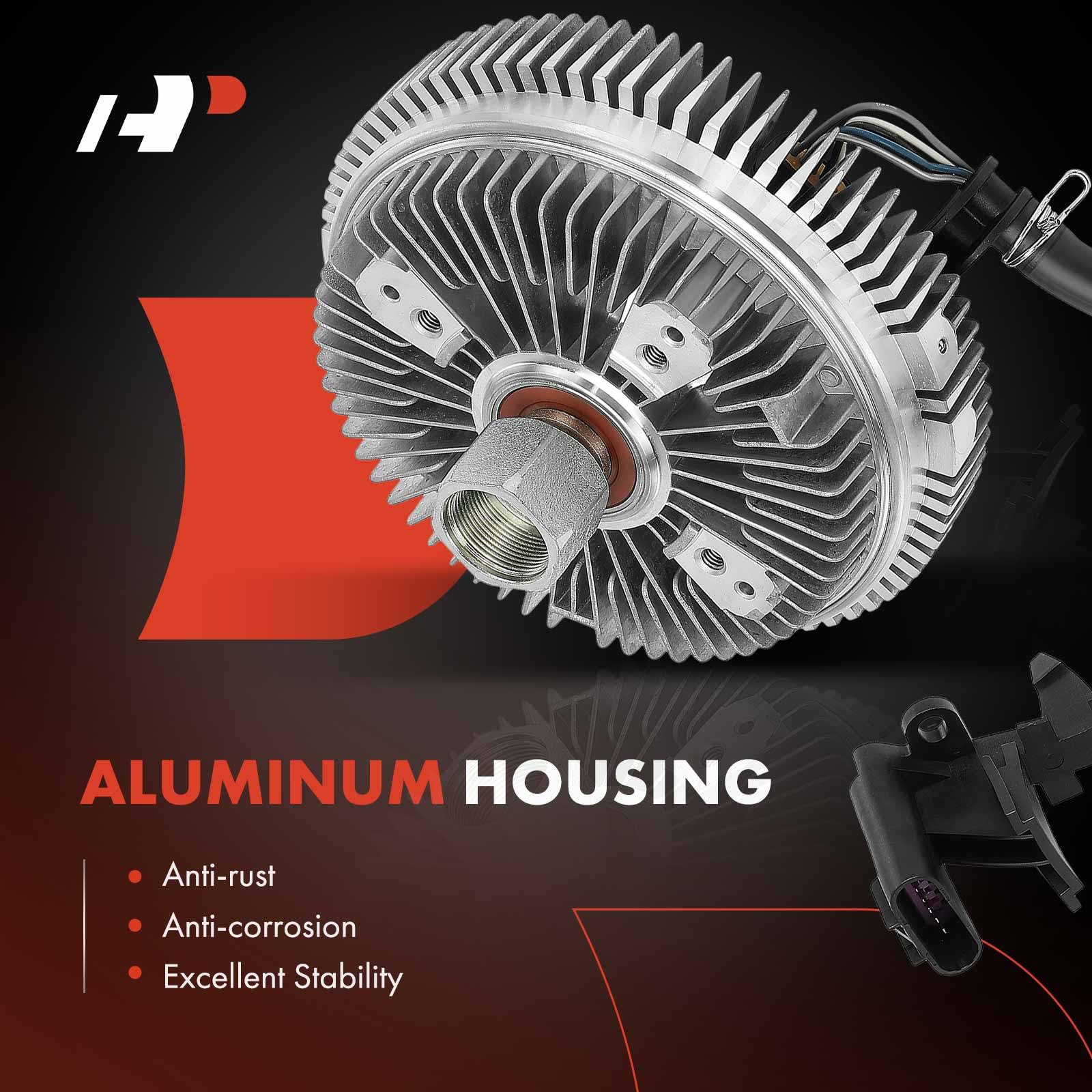 A-Premium Electronic Radiator Cooling Fan Clutch Compatible with Chevy, GMC, Buick, Saab & Oldsmobile - Trailblazer 02-09, SSR,