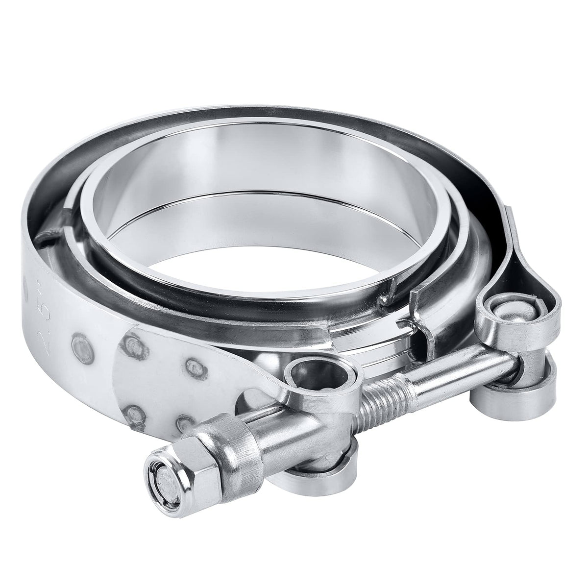 Evil Energy V Band Clamp With Flange Male Female Stainless Steel (4, 3.5'')