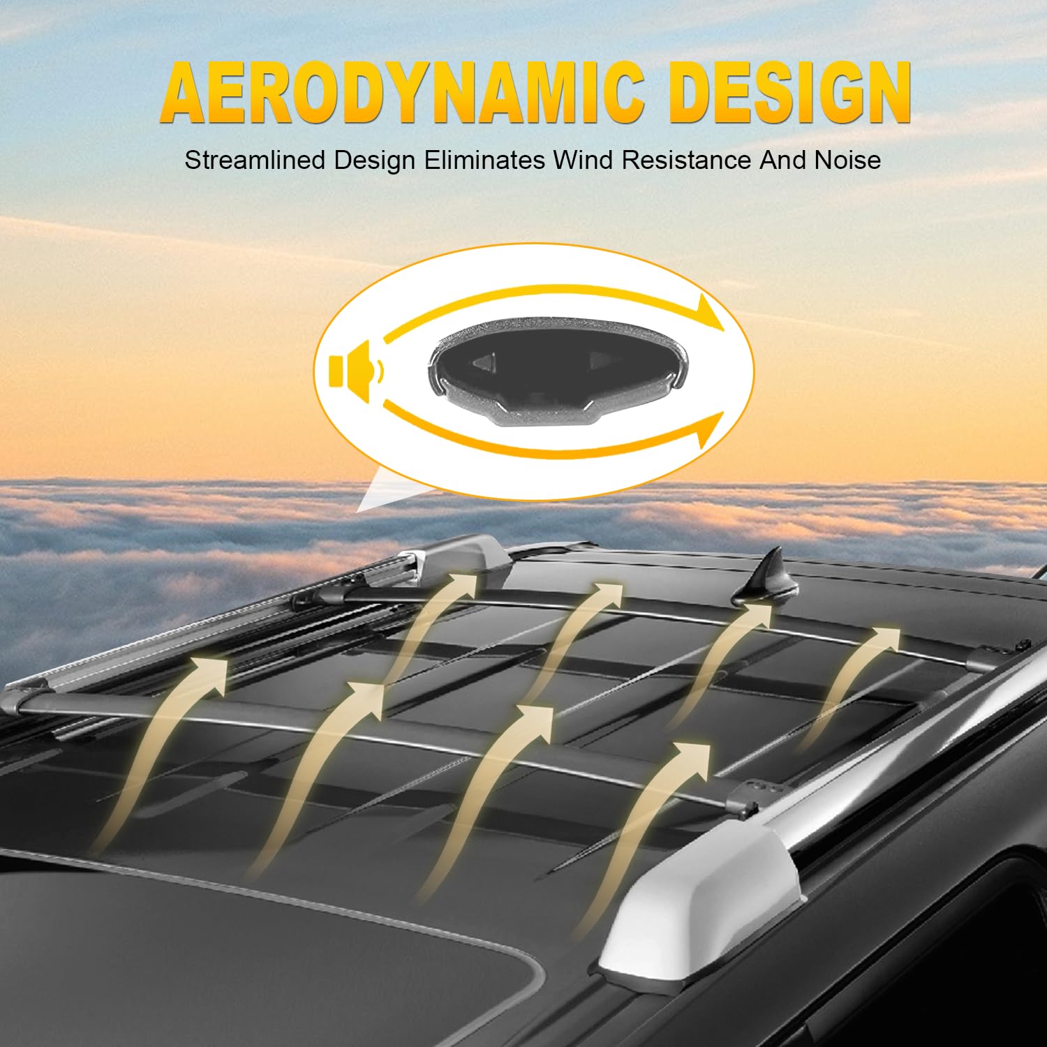 OCPTY Roof Rack Cross Bars Fit for Hyundai Santa Fe 2013 2014 2015 2016 2017 Cargo Bars for Cargo Carrier Bag Luggage Kayak Cano