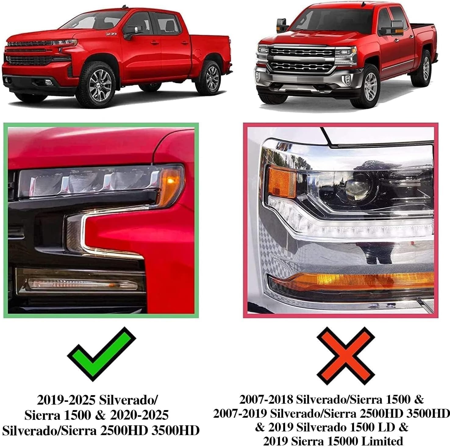 Comnova 6.5 Inches Running Boards Compatible With 2019-2024 Chevy Silverado/Gmc Sierra 1500, 2020-2024 Silverado/Sierra 2500Hd 3500Hd Crew Cab(Exclude 19 1500 Ld),Side Steps For Silverado Crew Cab.