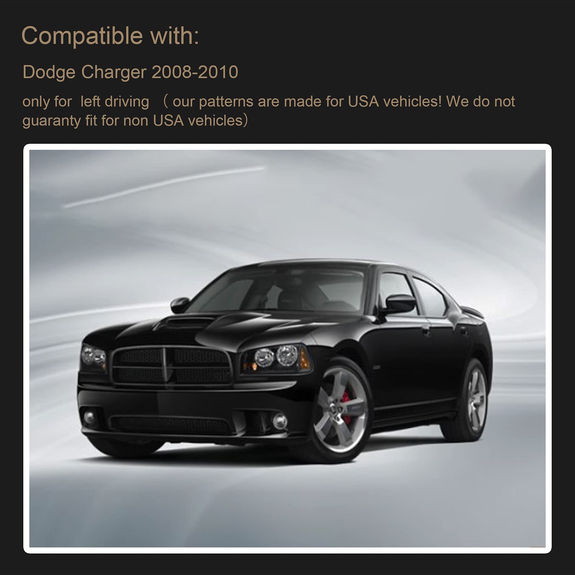 Speedwow Dashboard Dash Board Cover Mat Carpet Compatible With Dodge Charger 2008-2010