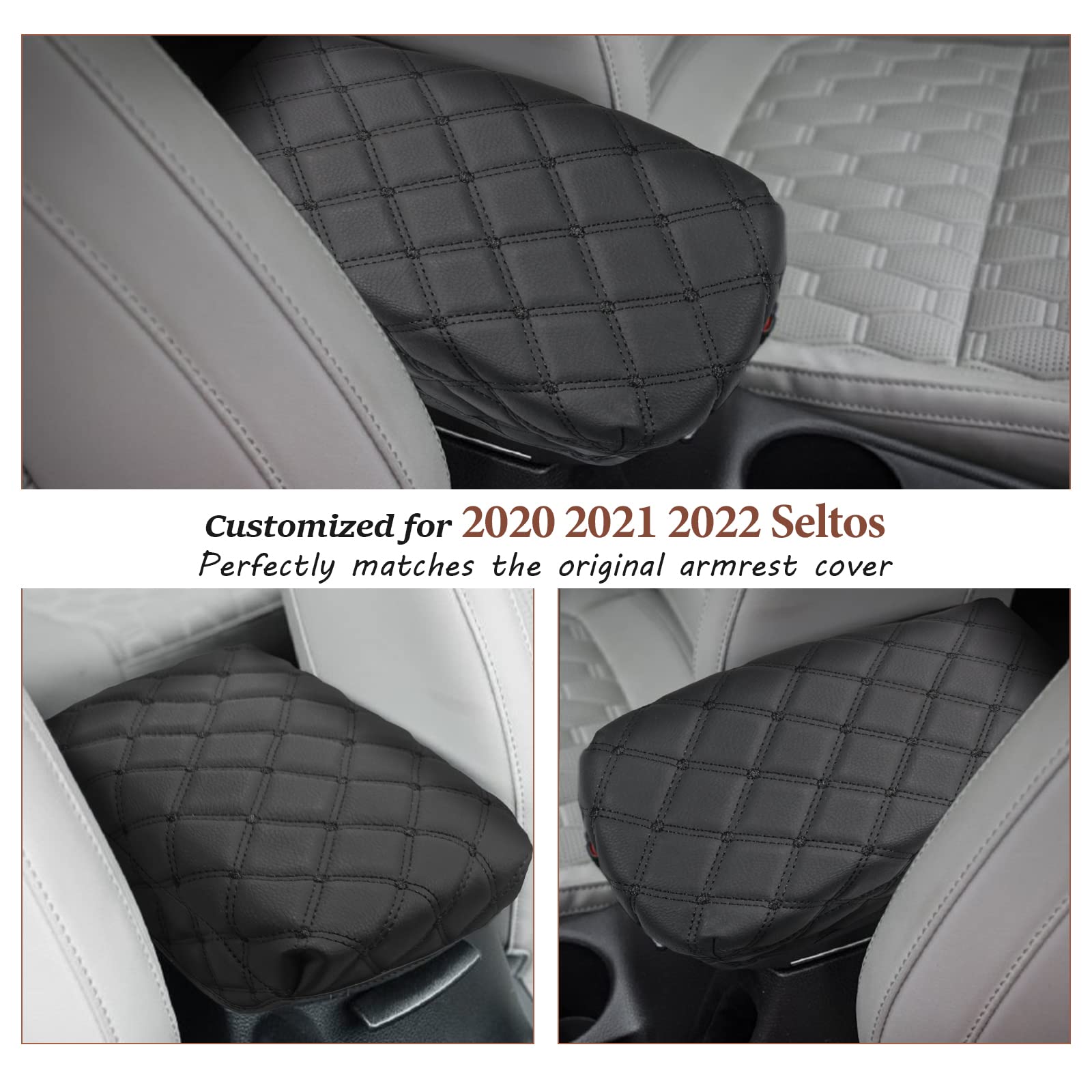 Sktu For 2021 2022 2023 2024 2025 Kia Seltos Armrest Cover 2023 2024 2025 Seltos Accessories Central Console Armrest Pad 2024 20