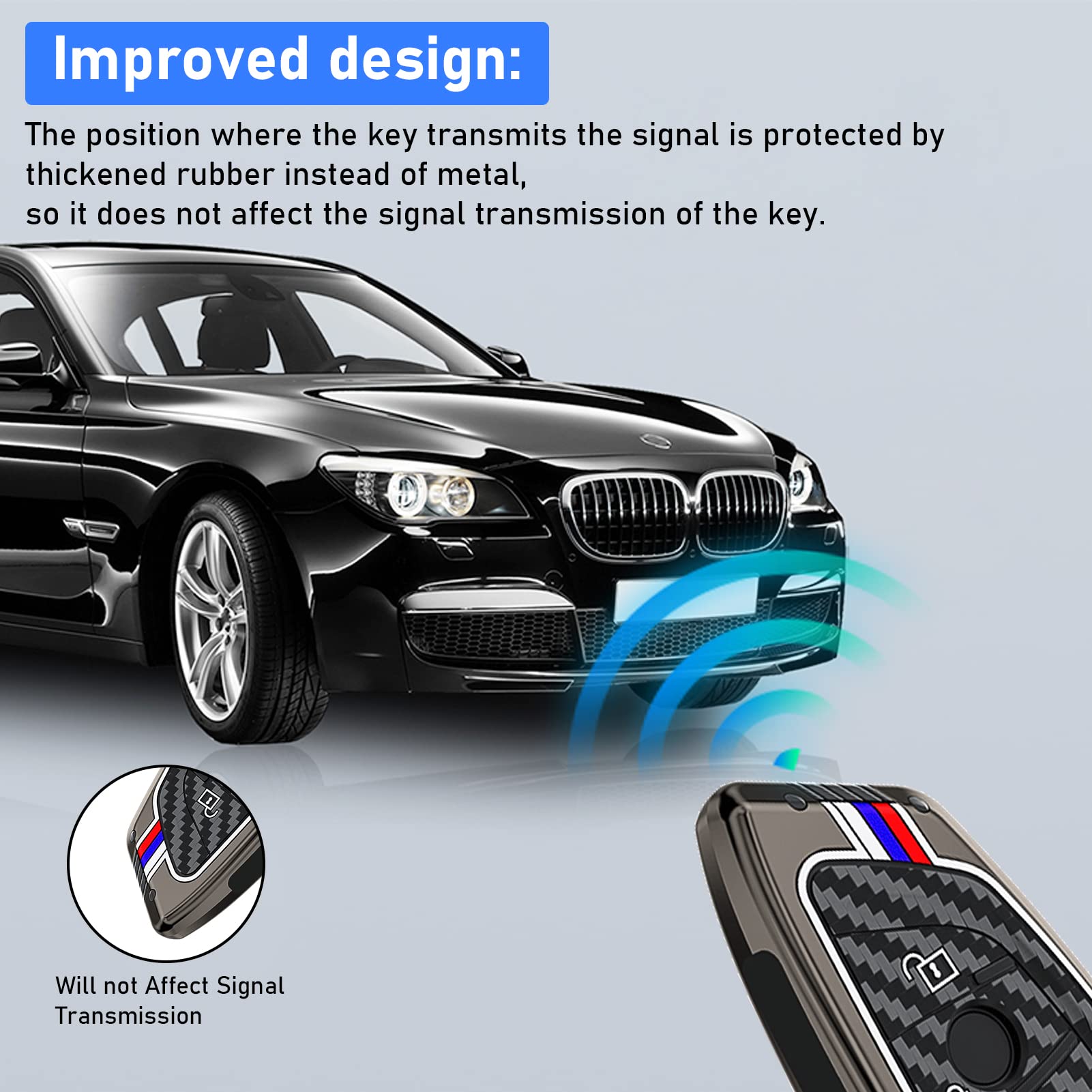 Jaronx Compatible With Bmw Key Fob Cover 2'F45/3'G20/5'G30/6'G32/7'G11/8'G14/X1 F48/X3 G01/X4 G02/X5 F15 G05/X6 F15 G06/X7 G07/Z